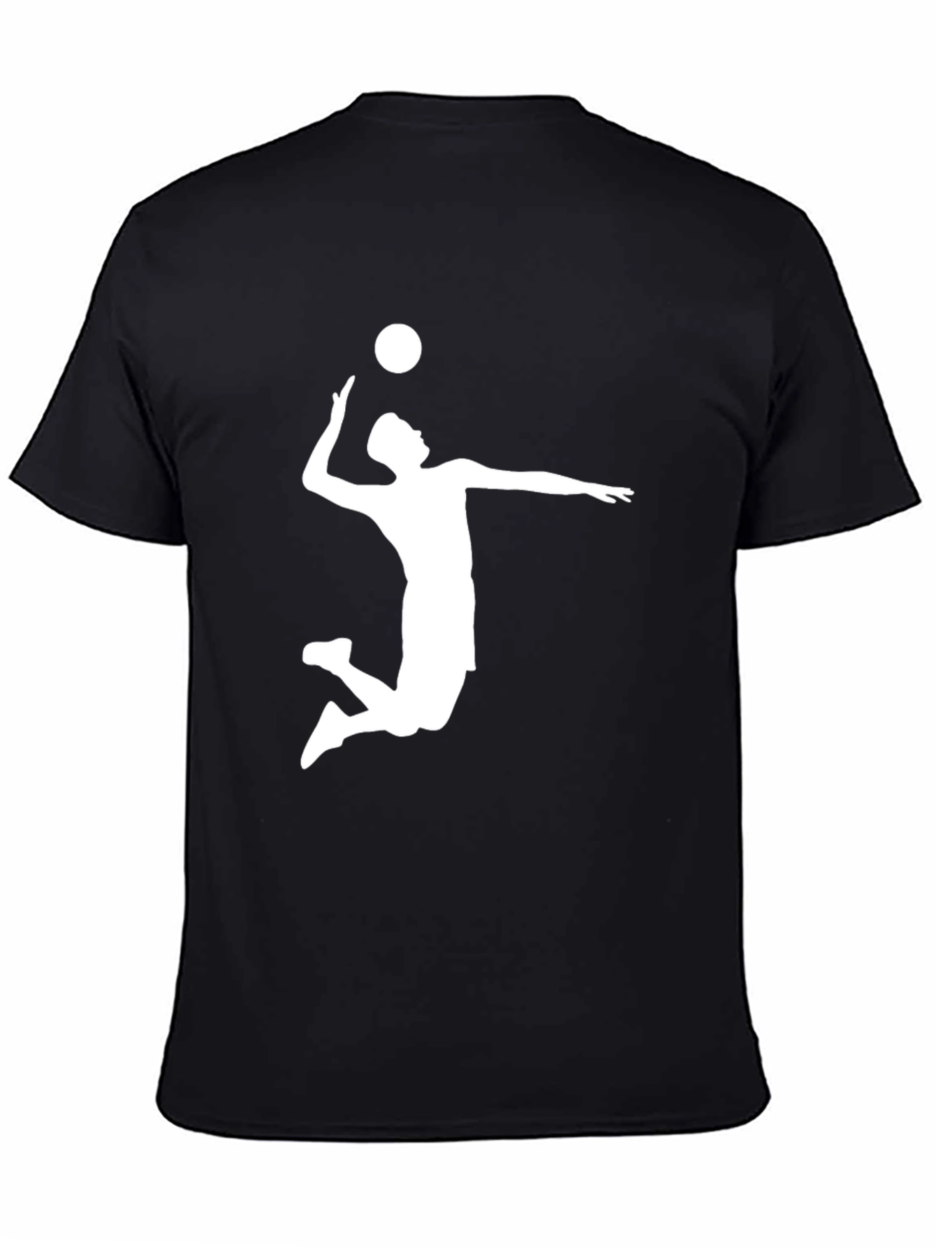 Volleyball Silhouette Black T-Shirt