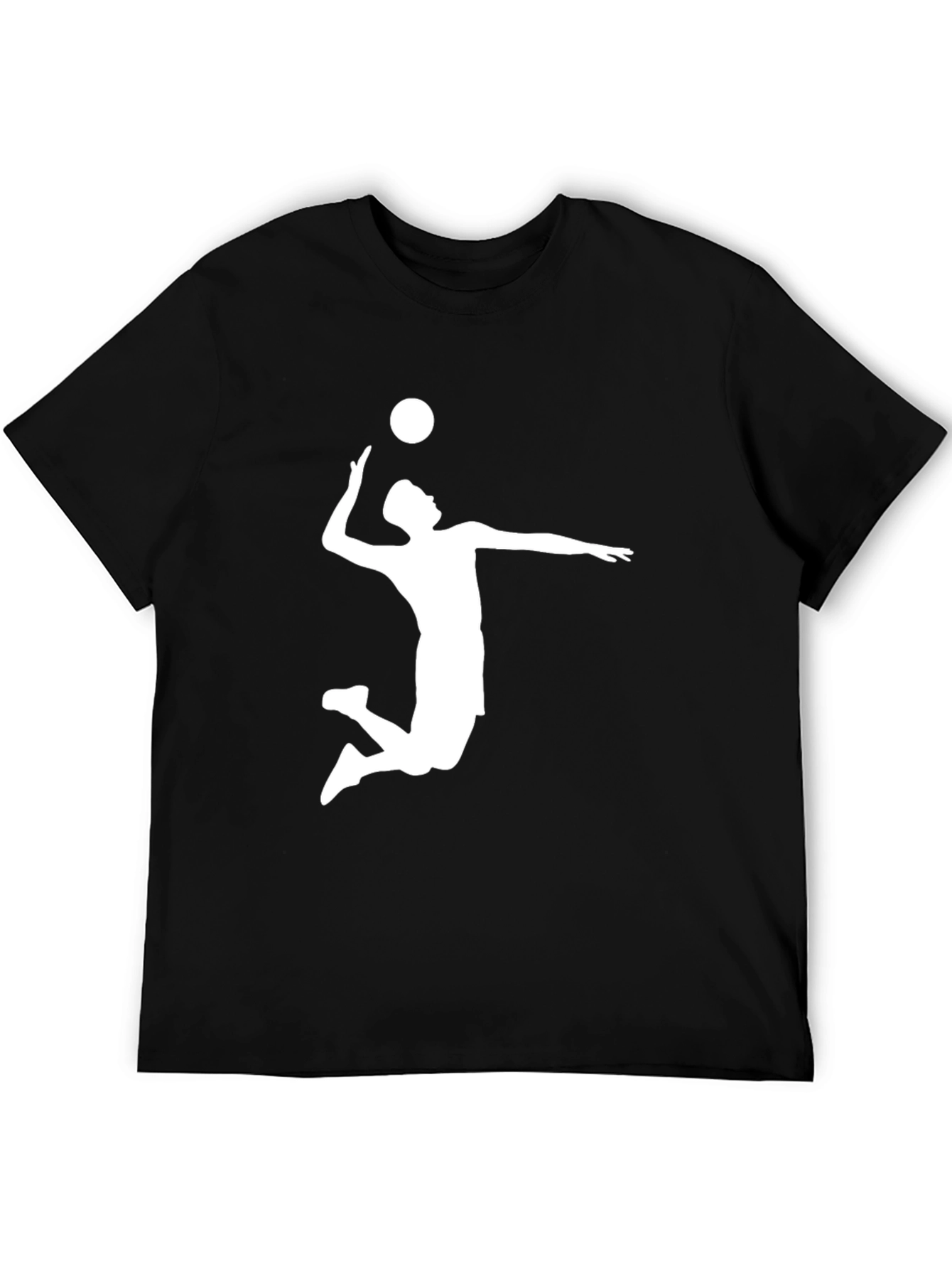 Volleyball Silhouette Black T-Shirt