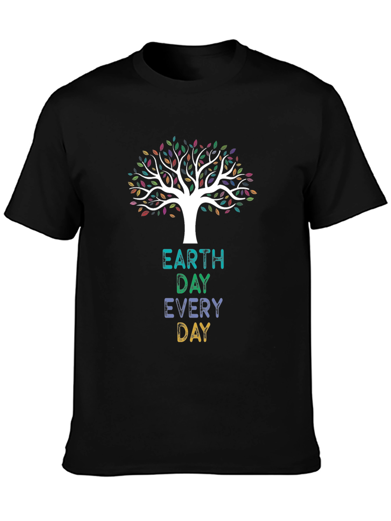 Earth Day Every Day Graphic Tee - Black