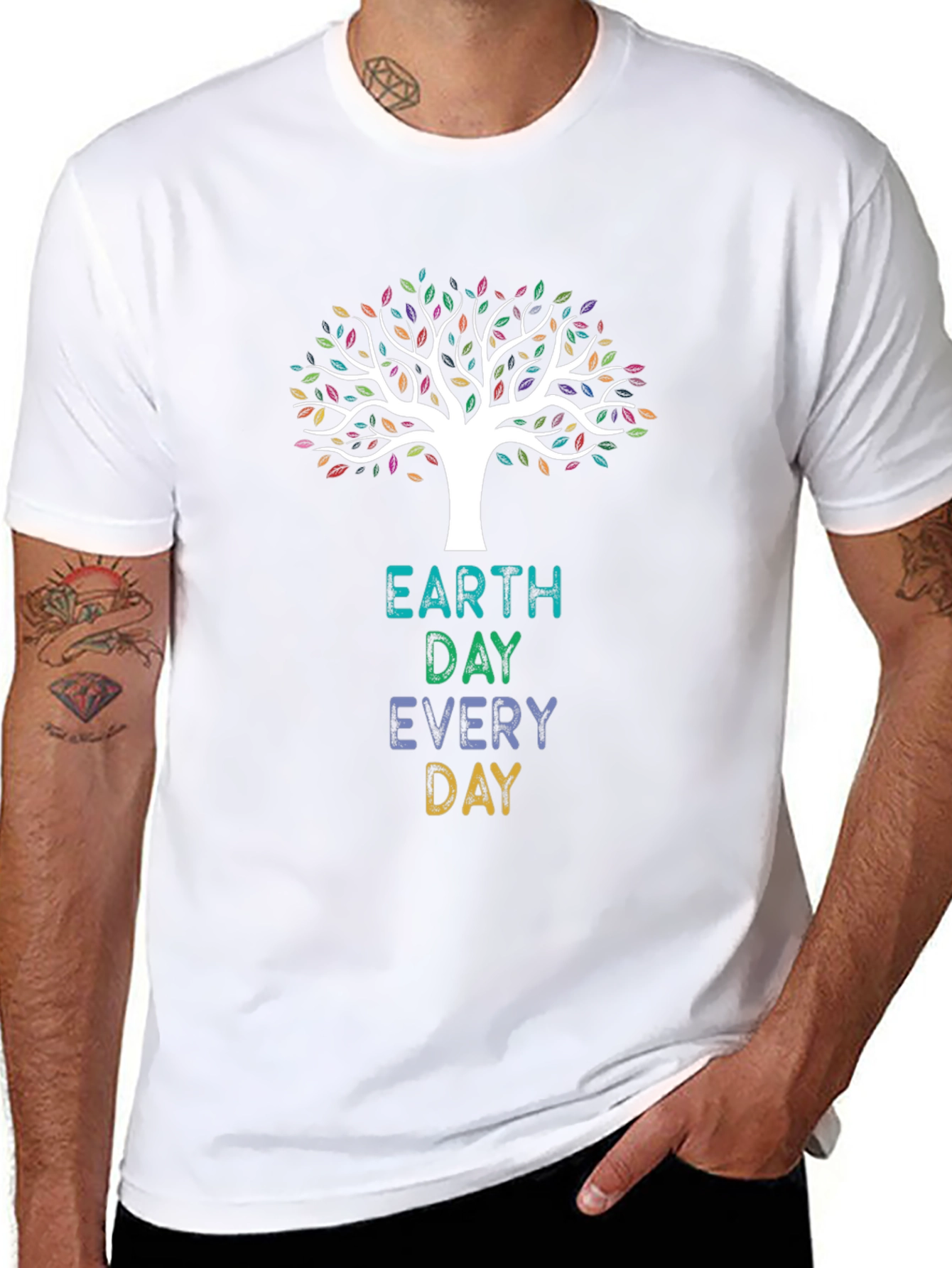 Earth Day Every Day Graphic Tee - Black