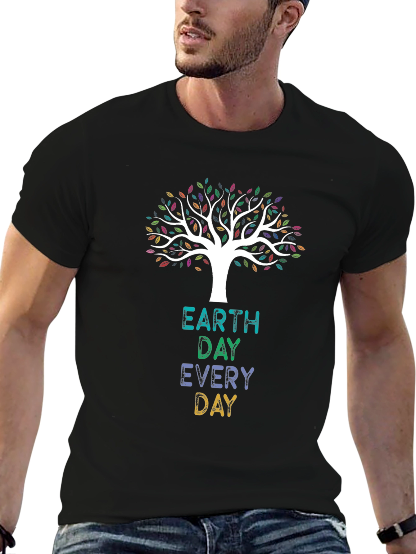Earth Day Every Day Graphic Tee - Black