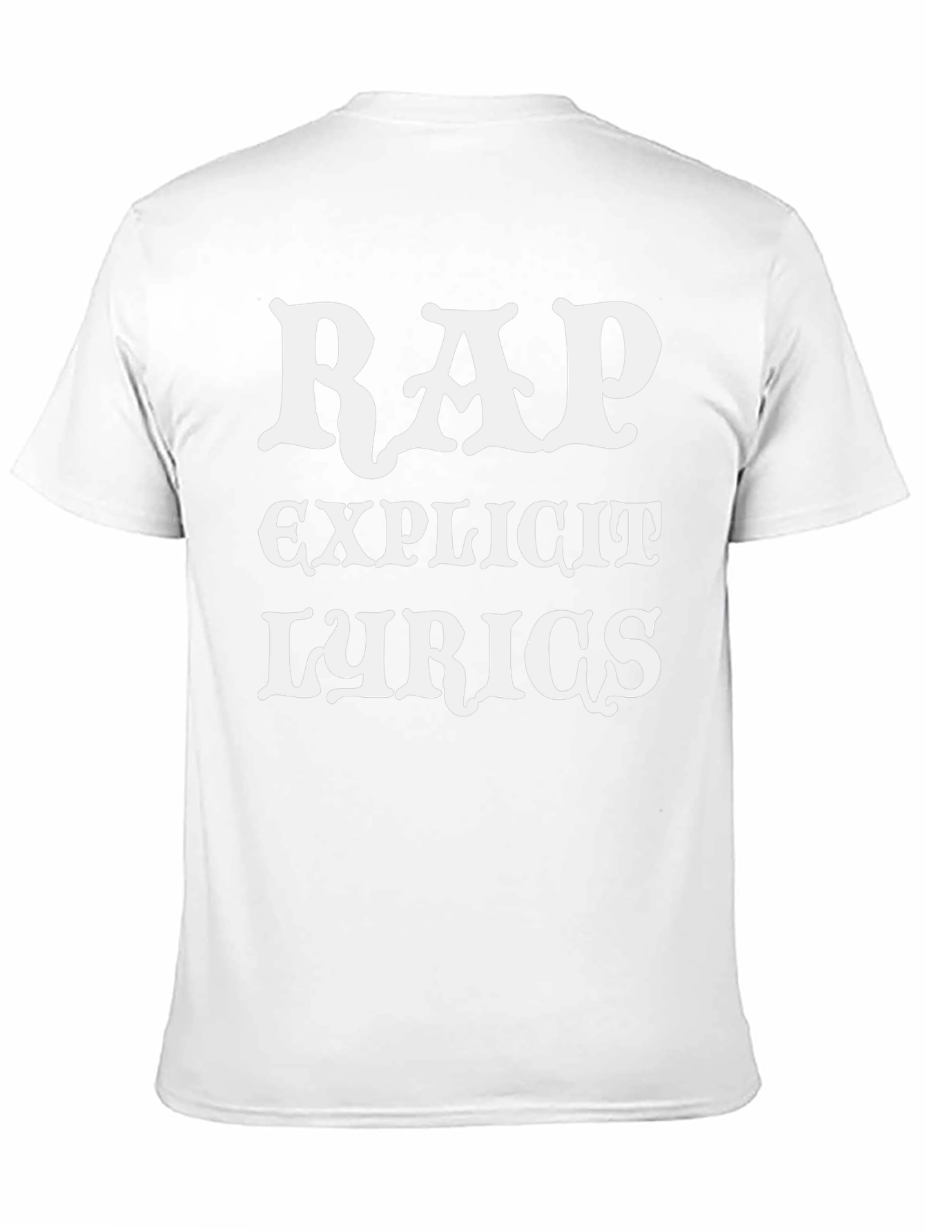 Rap Explicit Lyrics Black Graphic T-Shirt