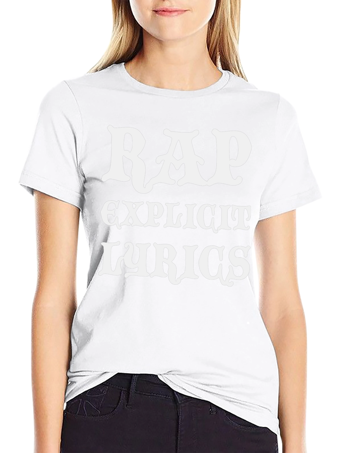Rap Explicit Lyrics Black Graphic T-Shirt