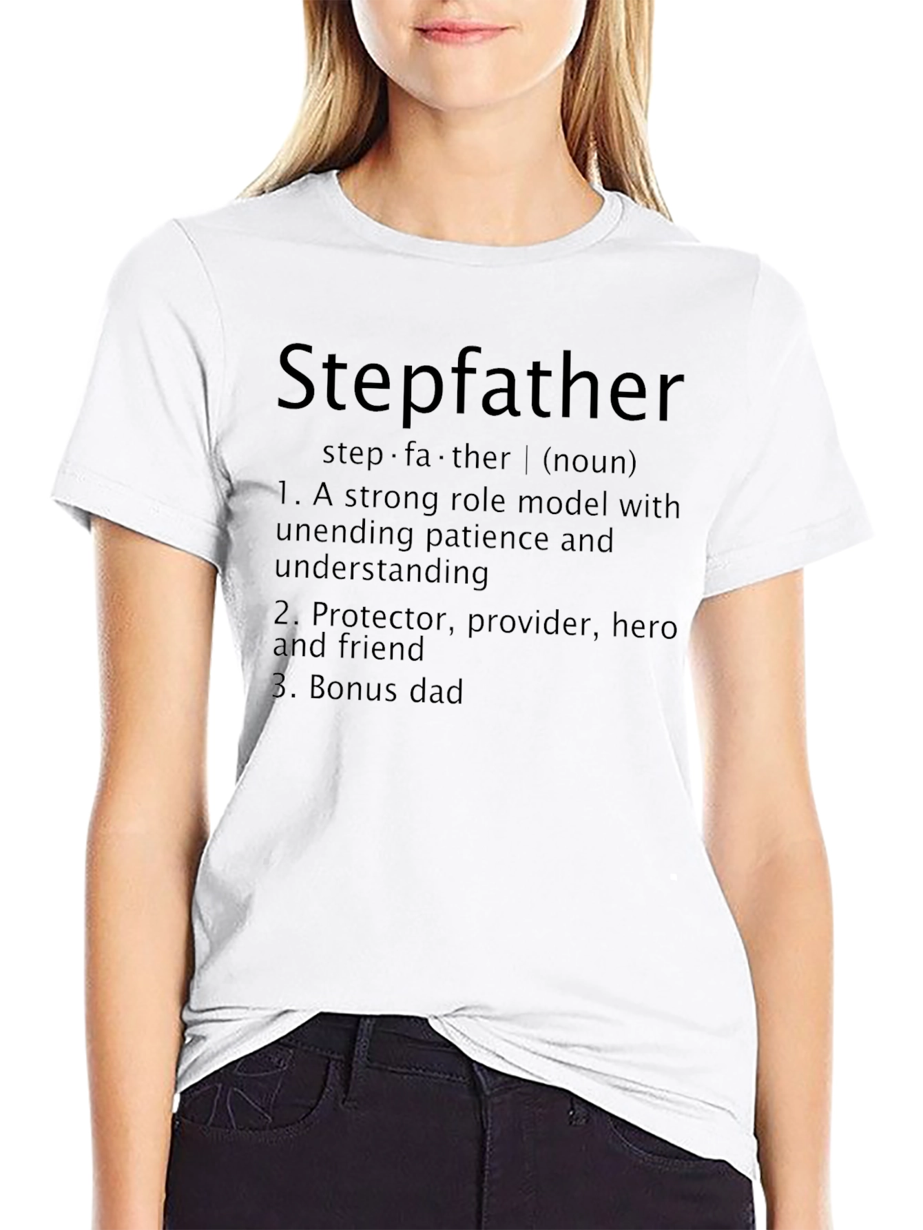 Stepfather Definition T-Shirt - Bonus Dad Hero Tee