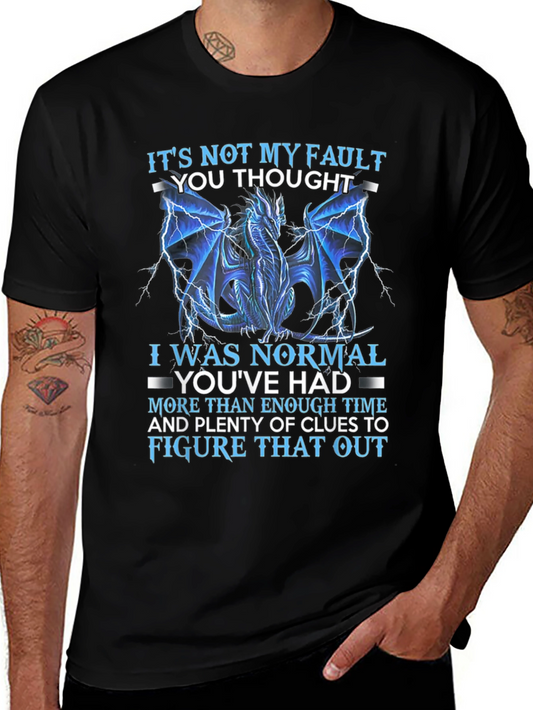 Dragon Graphic Tee: Not My Fault T-Shirt