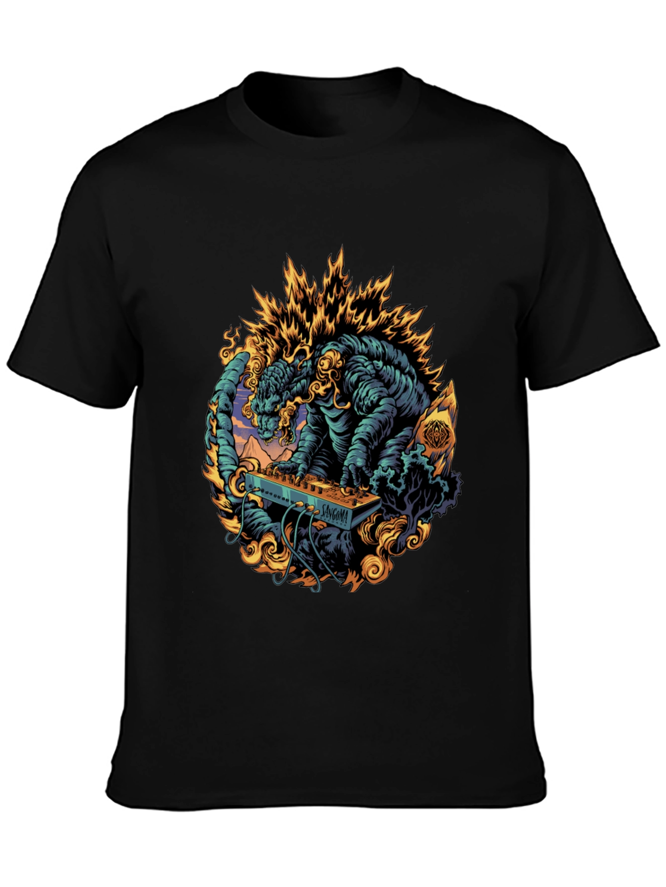 Godzilla DJ Graphic Tee - Black