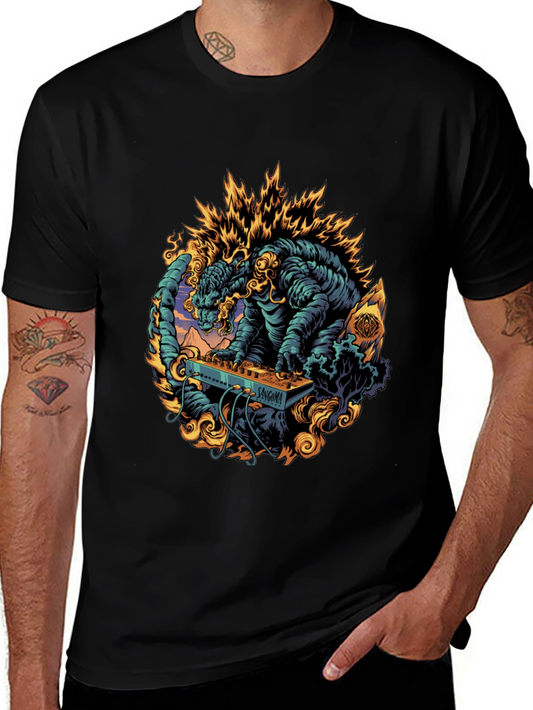 Godzilla DJ Graphic Tee - Black