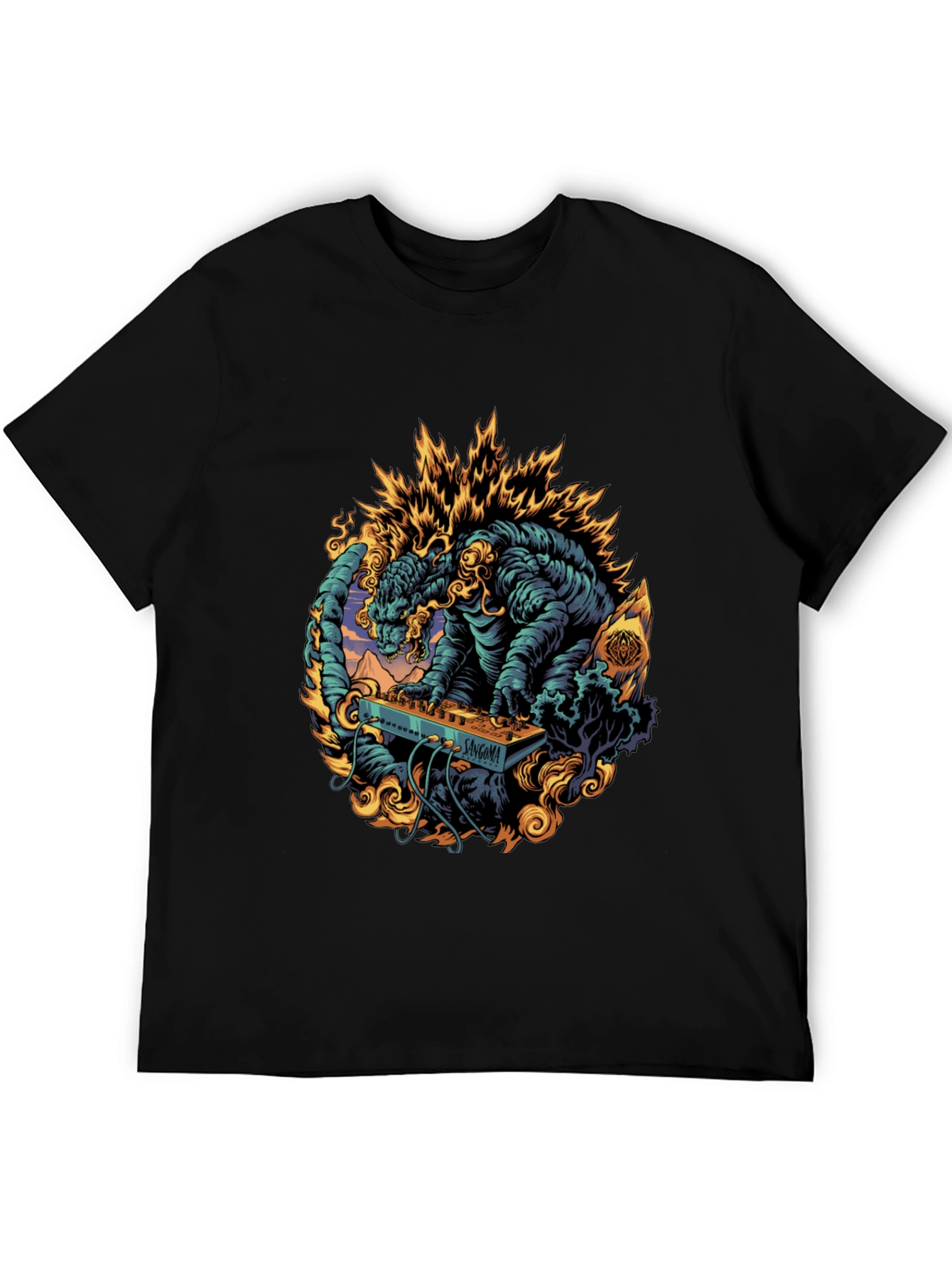 Godzilla DJ Graphic Tee - Black
