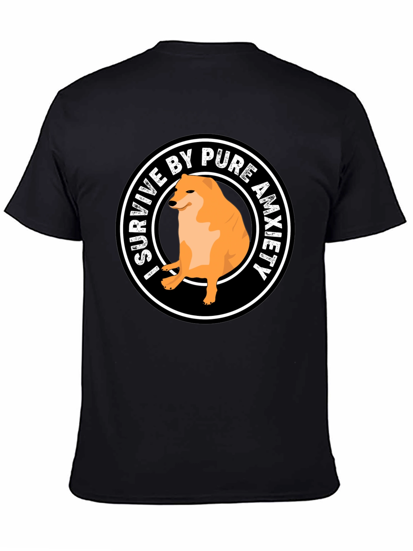 I Survive by Pure Anxiety Doge Meme Graphic Tee