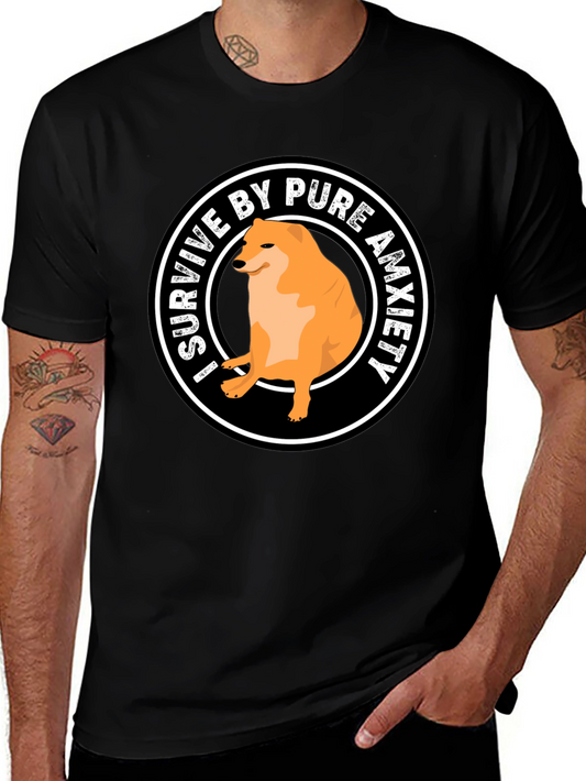 I Survive by Pure Anxiety Doge Meme Graphic Tee
