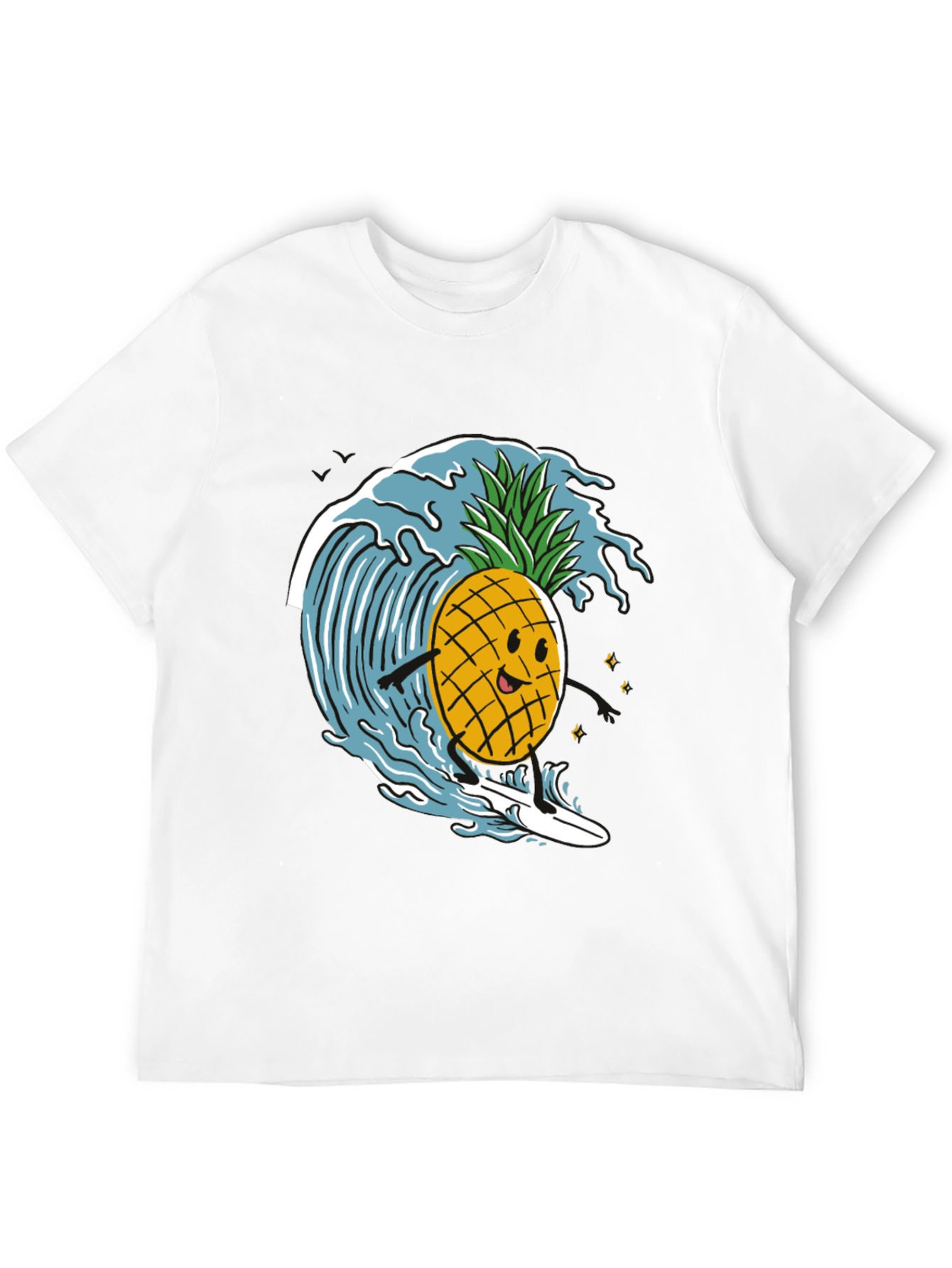 Surfing Pineapple T-Shirt - Fun Summer Tee