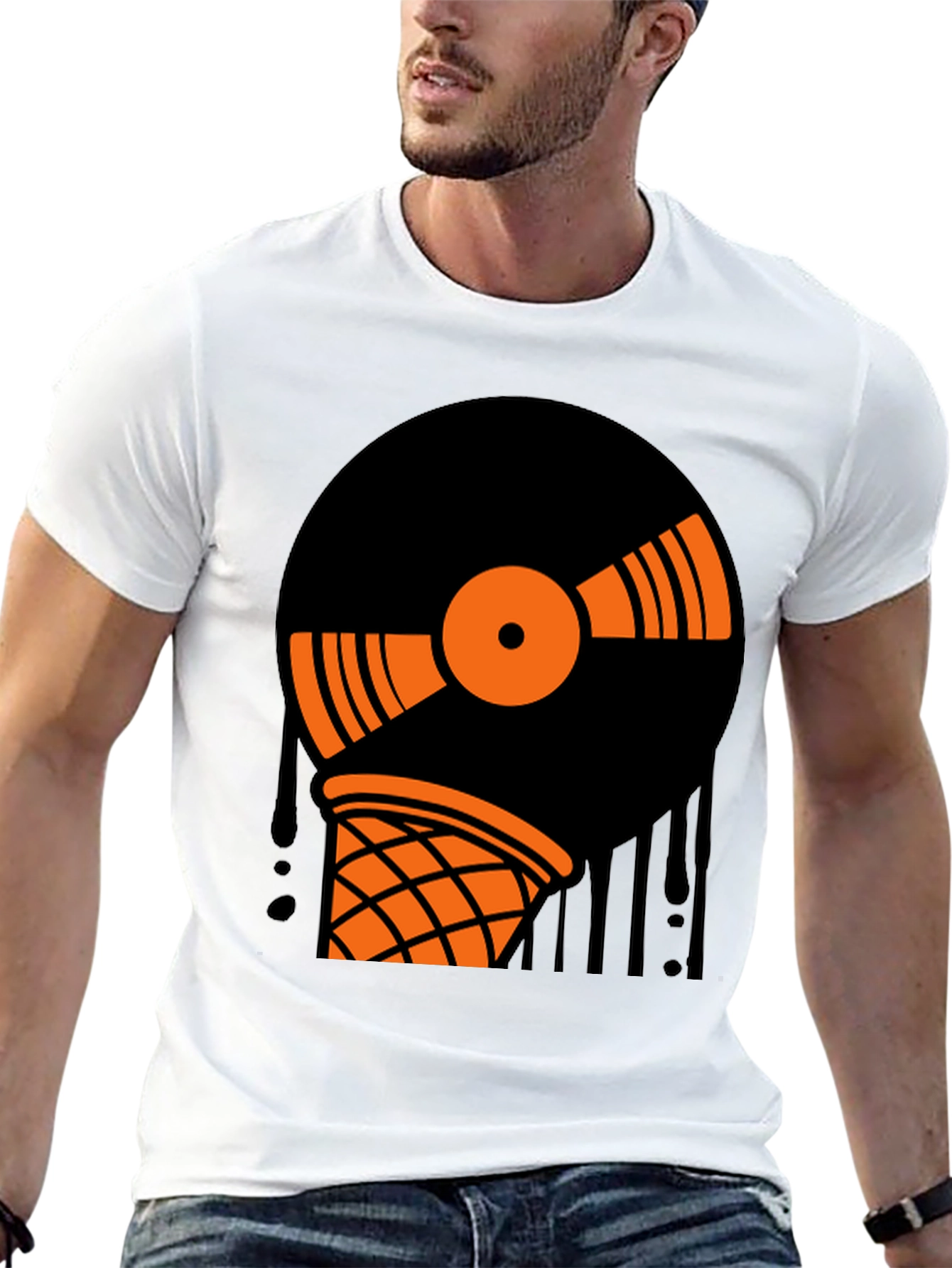 Vinyl Record Ice Cream T-Shirt