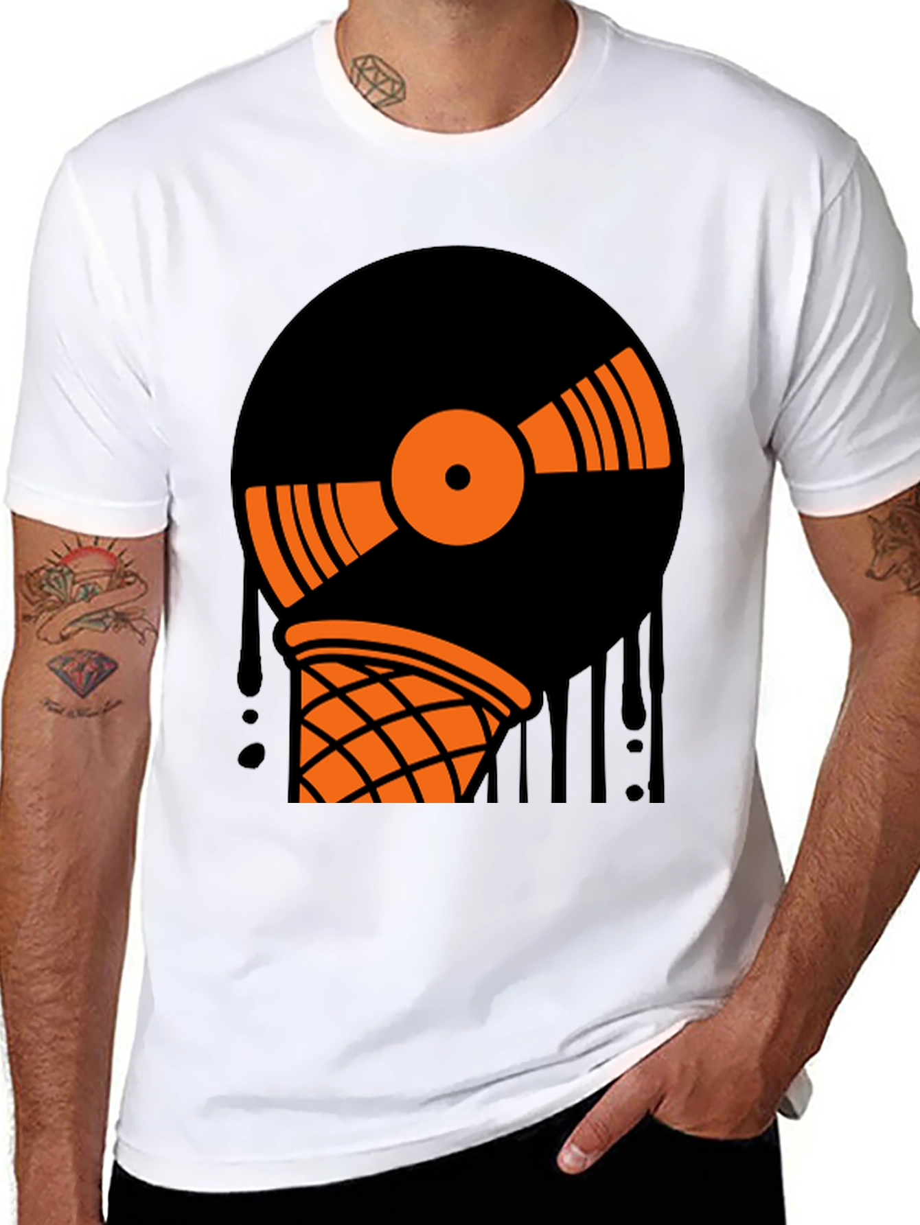Vinyl Record Ice Cream T-Shirt