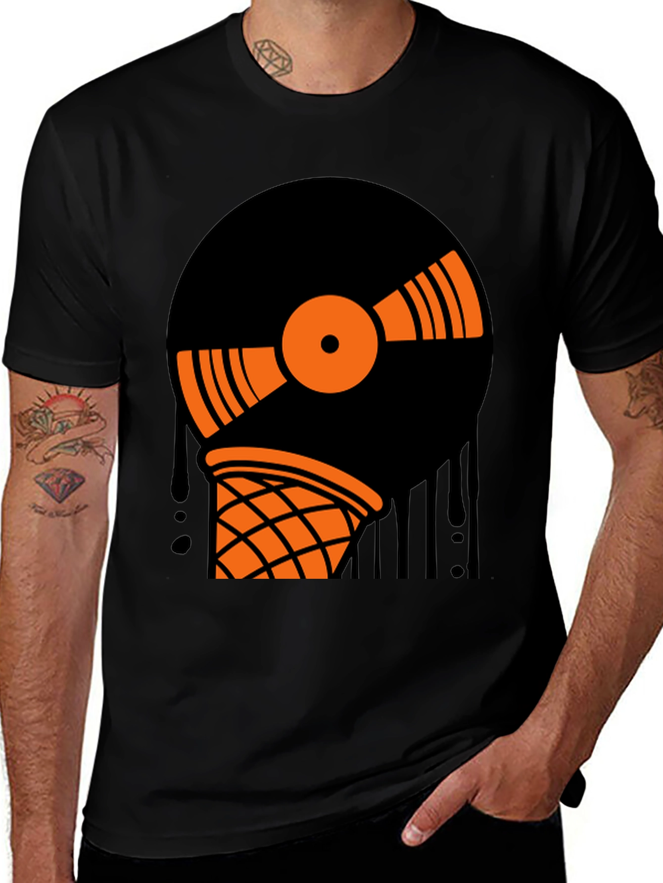 Vinyl Record Ice Cream T-Shirt