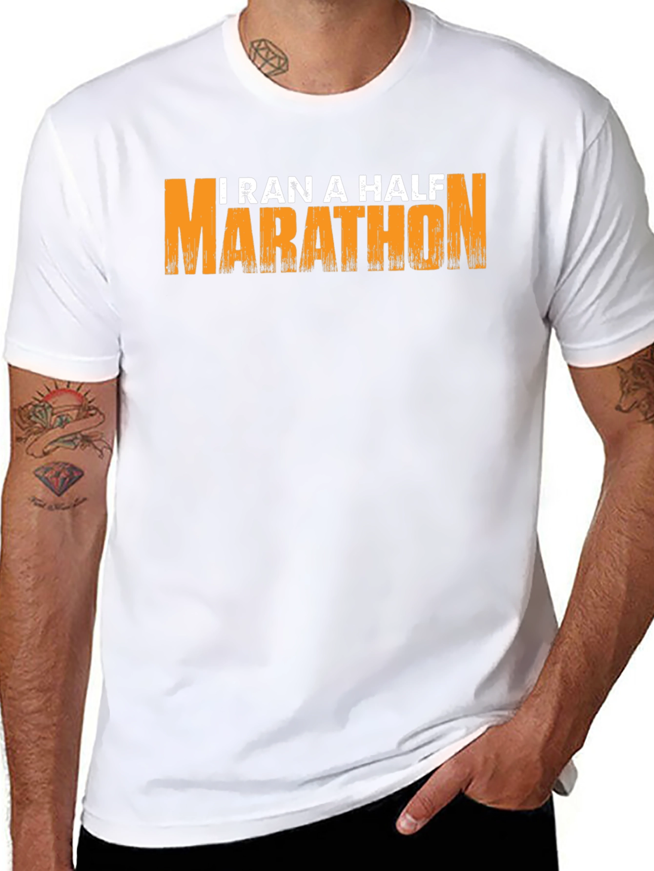 I Ran A Half Marathon T-Shirt - Black