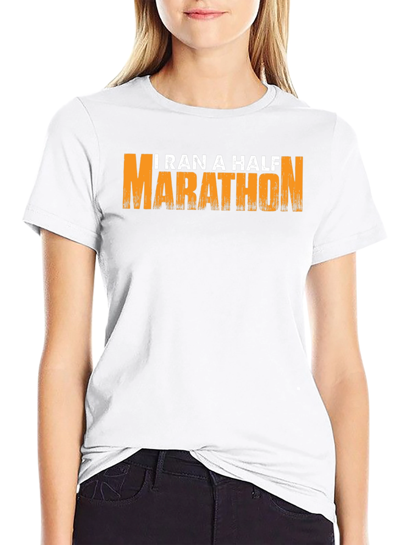 I Ran A Half Marathon T-Shirt - Black