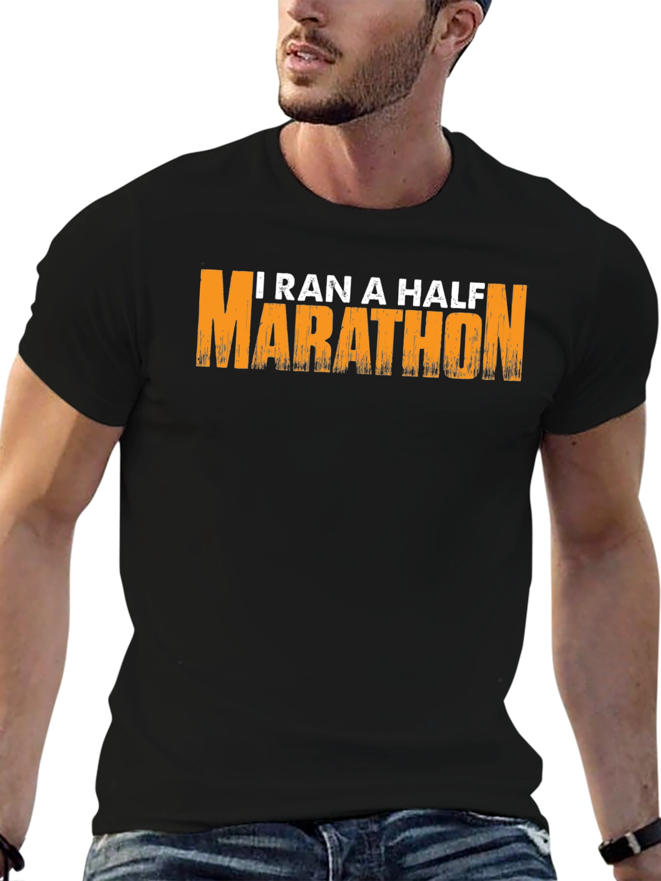 I Ran A Half Marathon T-Shirt - Black