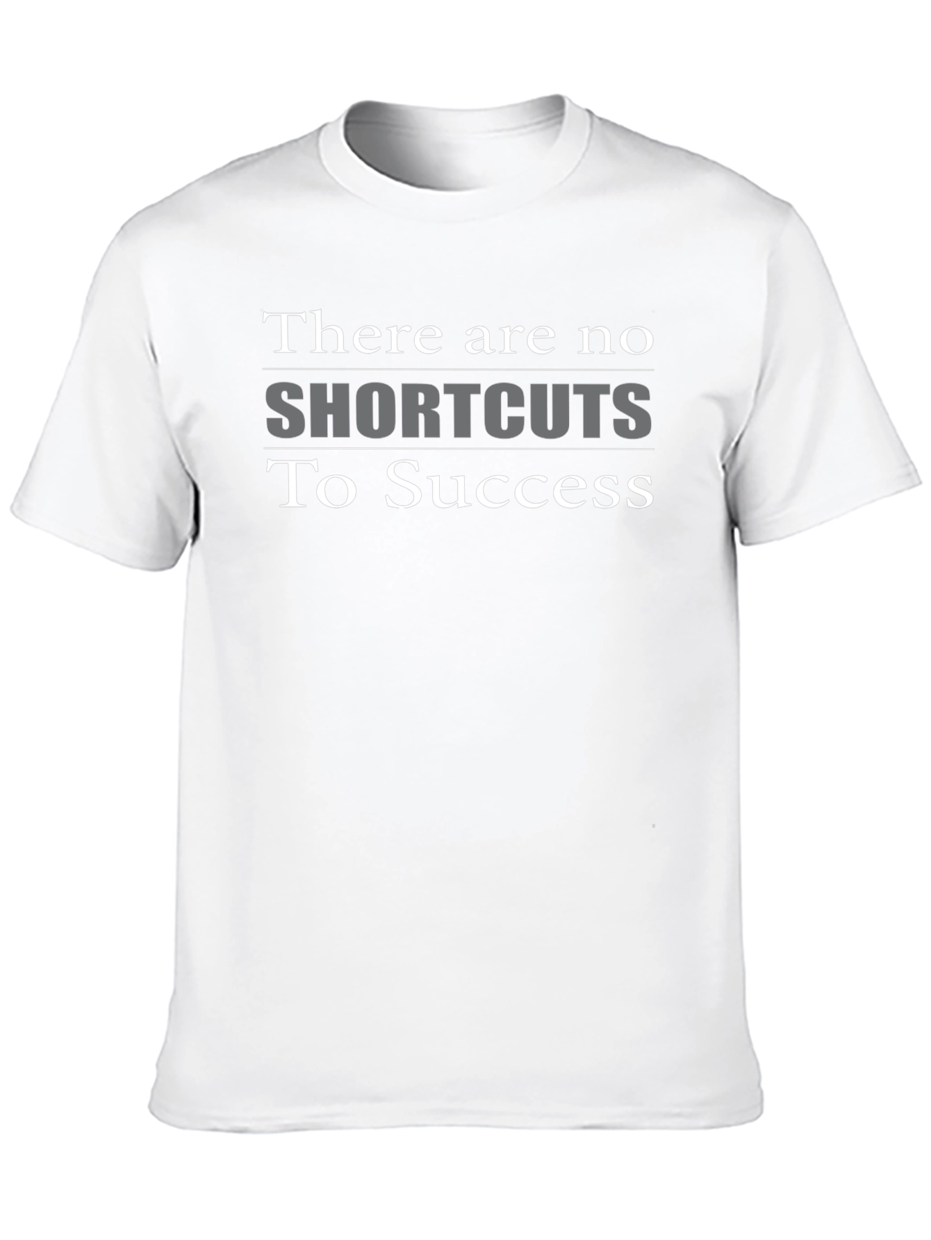 No Shortcuts Success Motivational Black T-Shirt