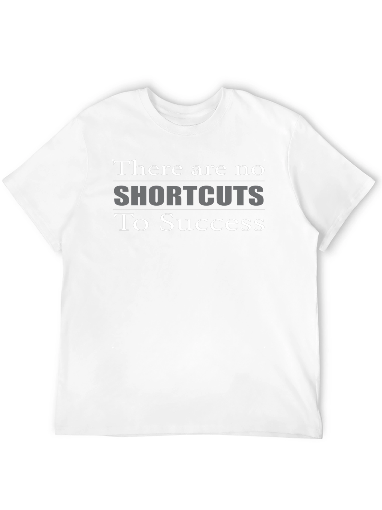 No Shortcuts Success Motivational Black T-Shirt