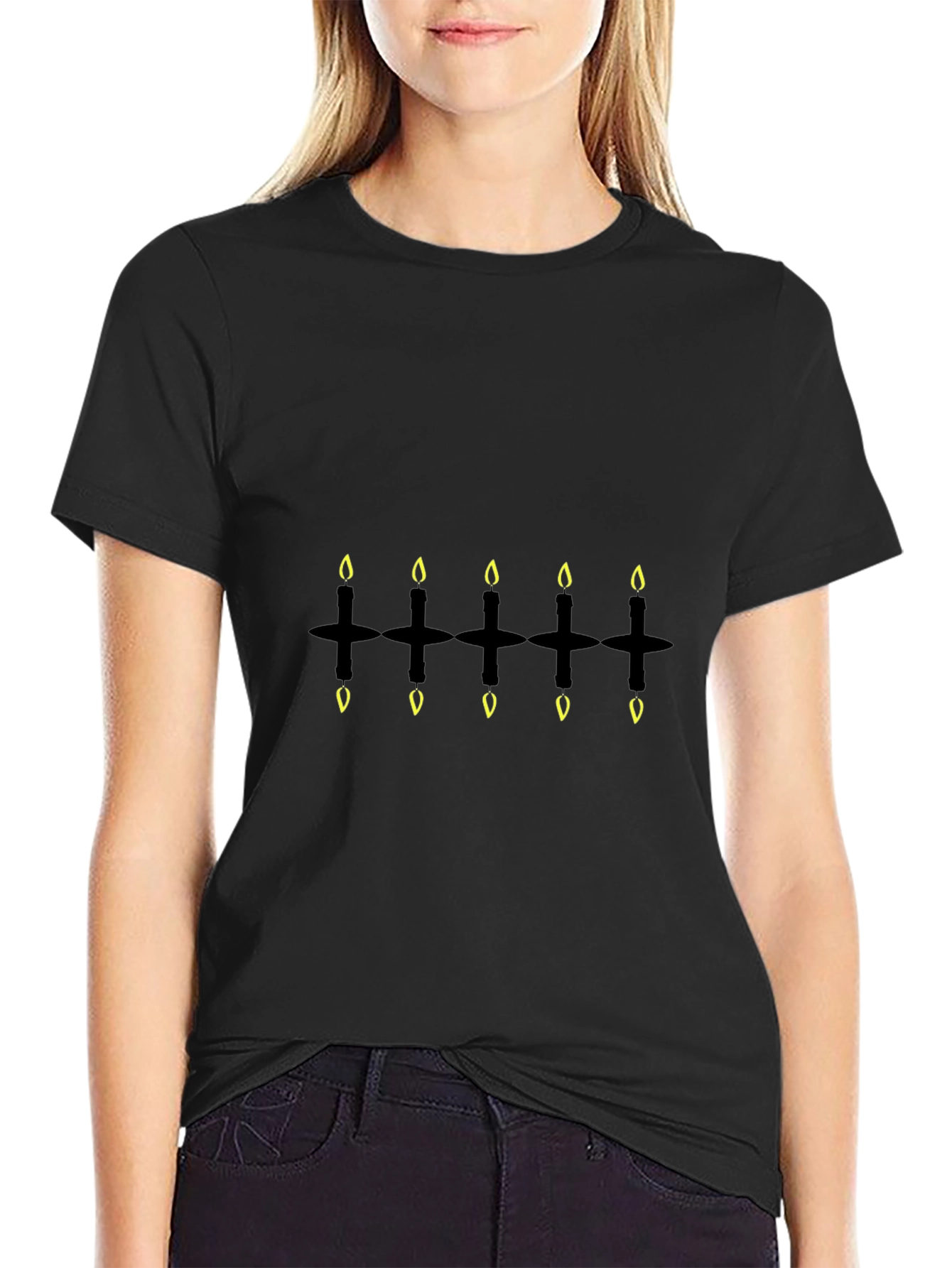 Candle Cross Graphic Tee - Dark