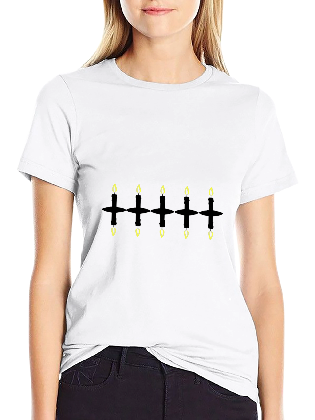 Candle Cross Graphic Tee - Dark