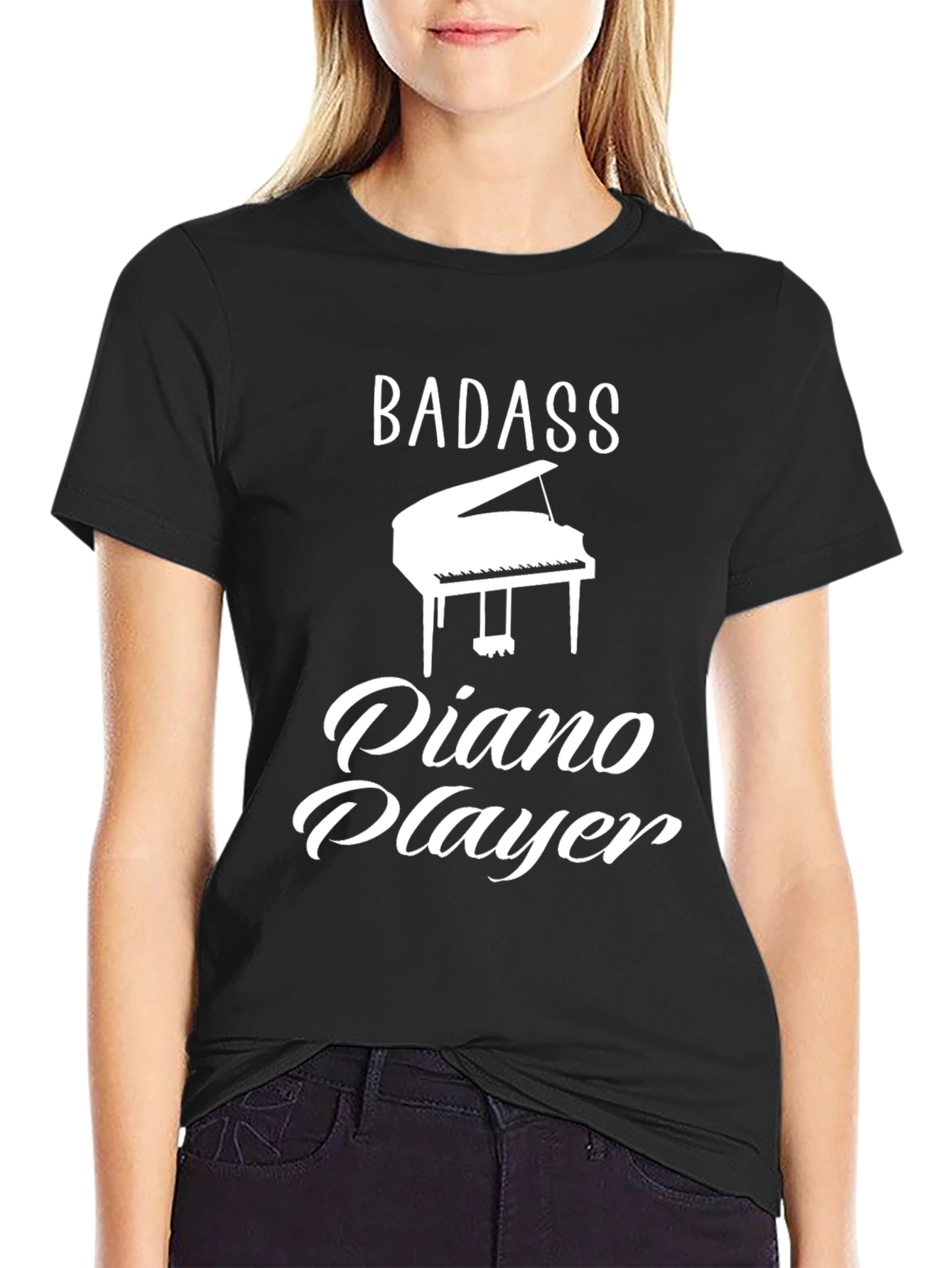 Badass Piano Player T-Shirt - Musician Graphic Tee
