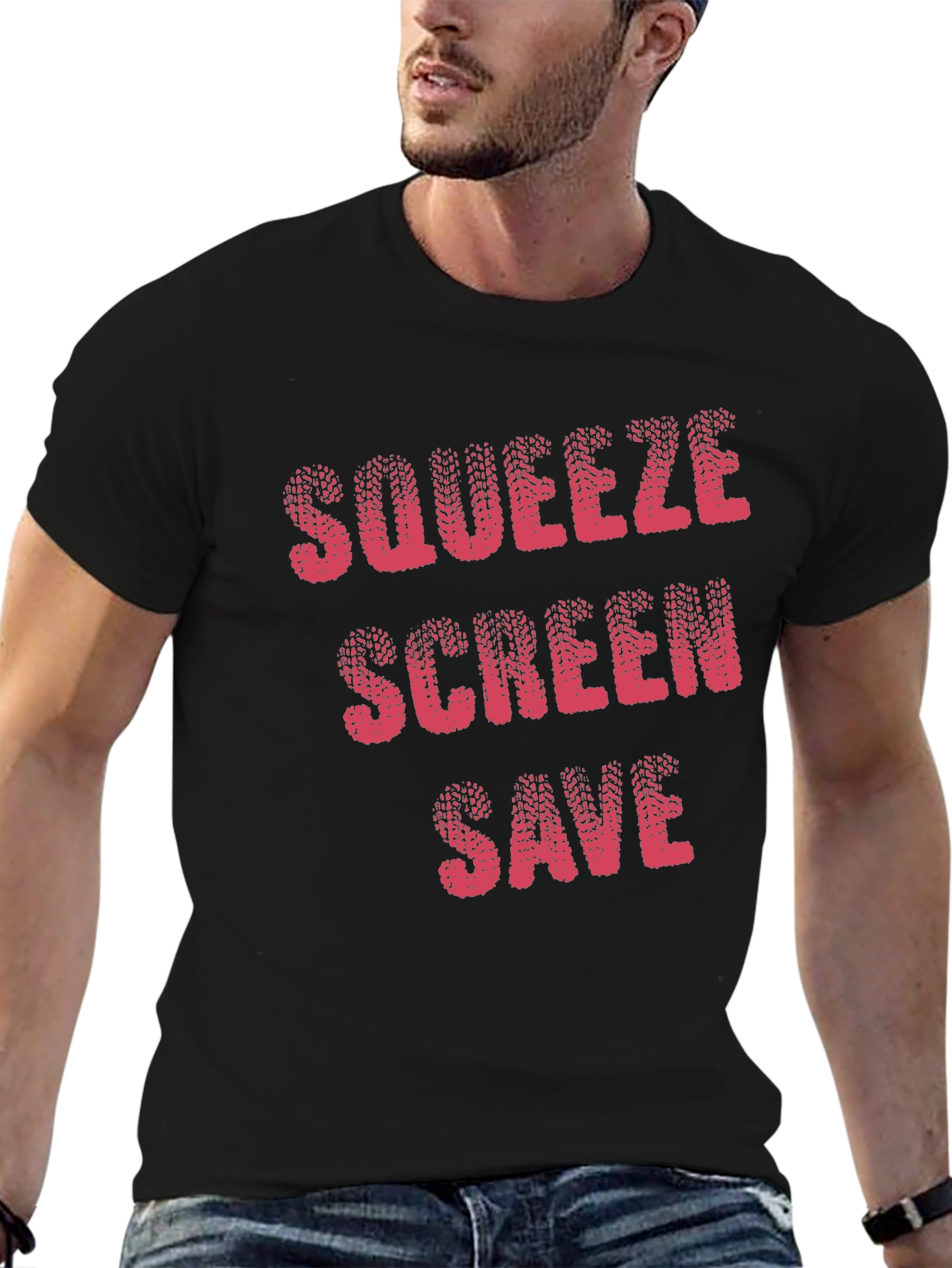 Squeeze Screen Save Novelty Graphic T-Shirt