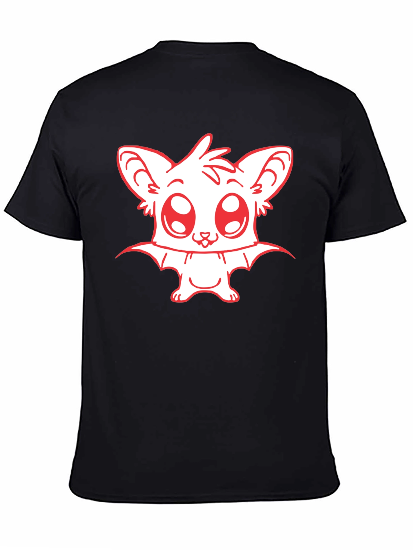 Cute Bat Graphic Tee - Black Unisex T-Shirt