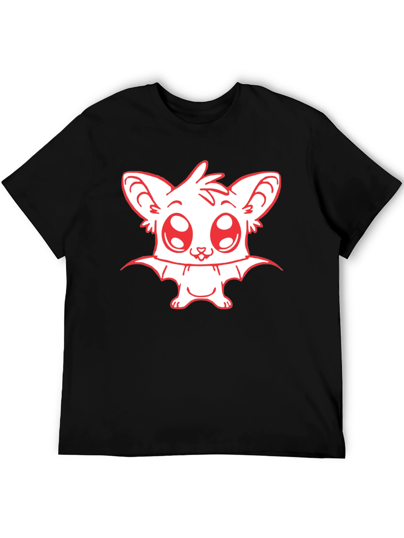 Cute Bat Graphic Tee - Black Unisex T-Shirt