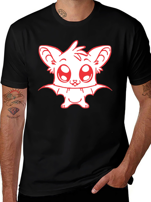 Cute Bat Graphic Tee - Black Unisex T-Shirt