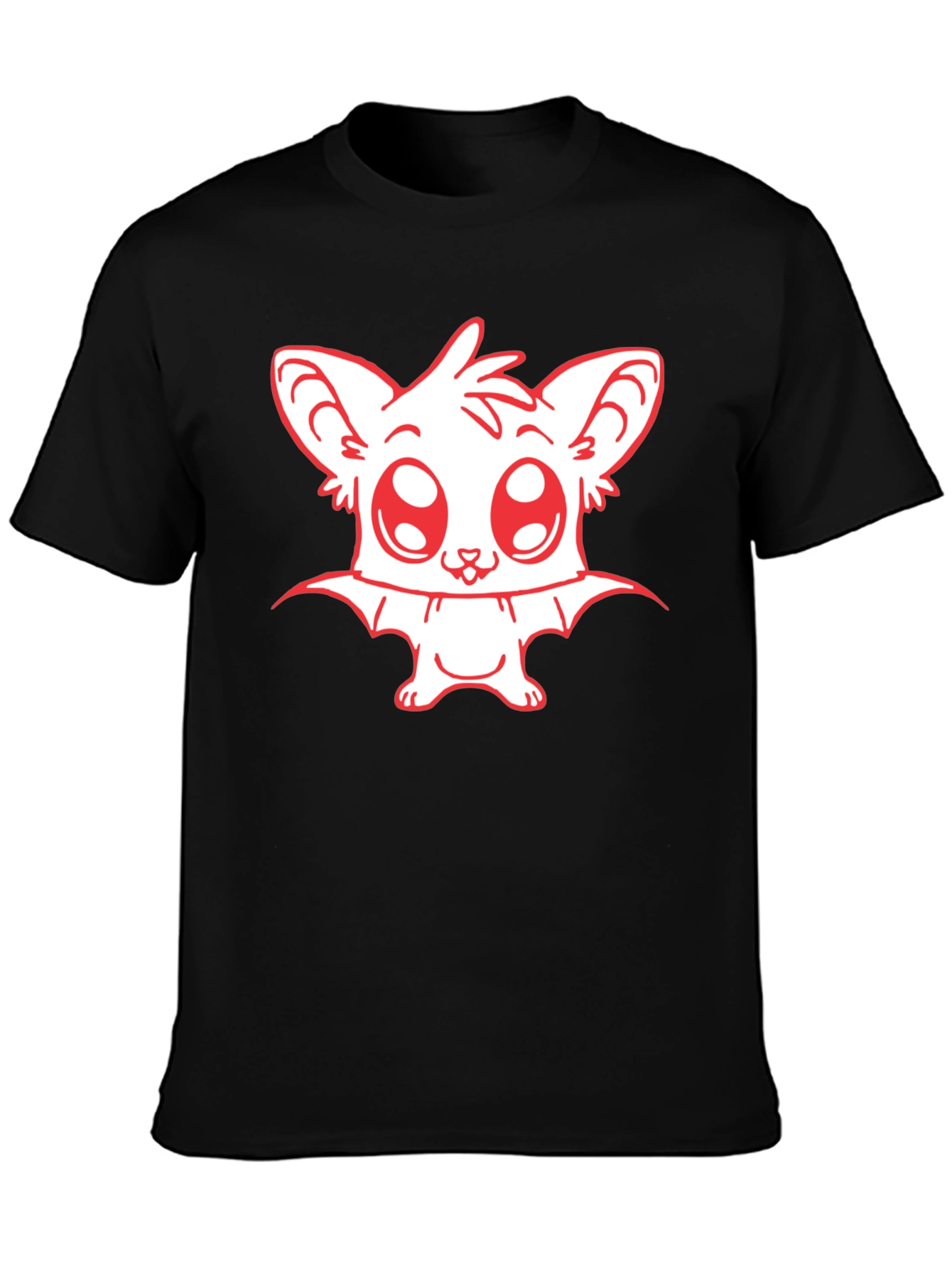 Cute Bat Graphic Tee - Black Unisex T-Shirt