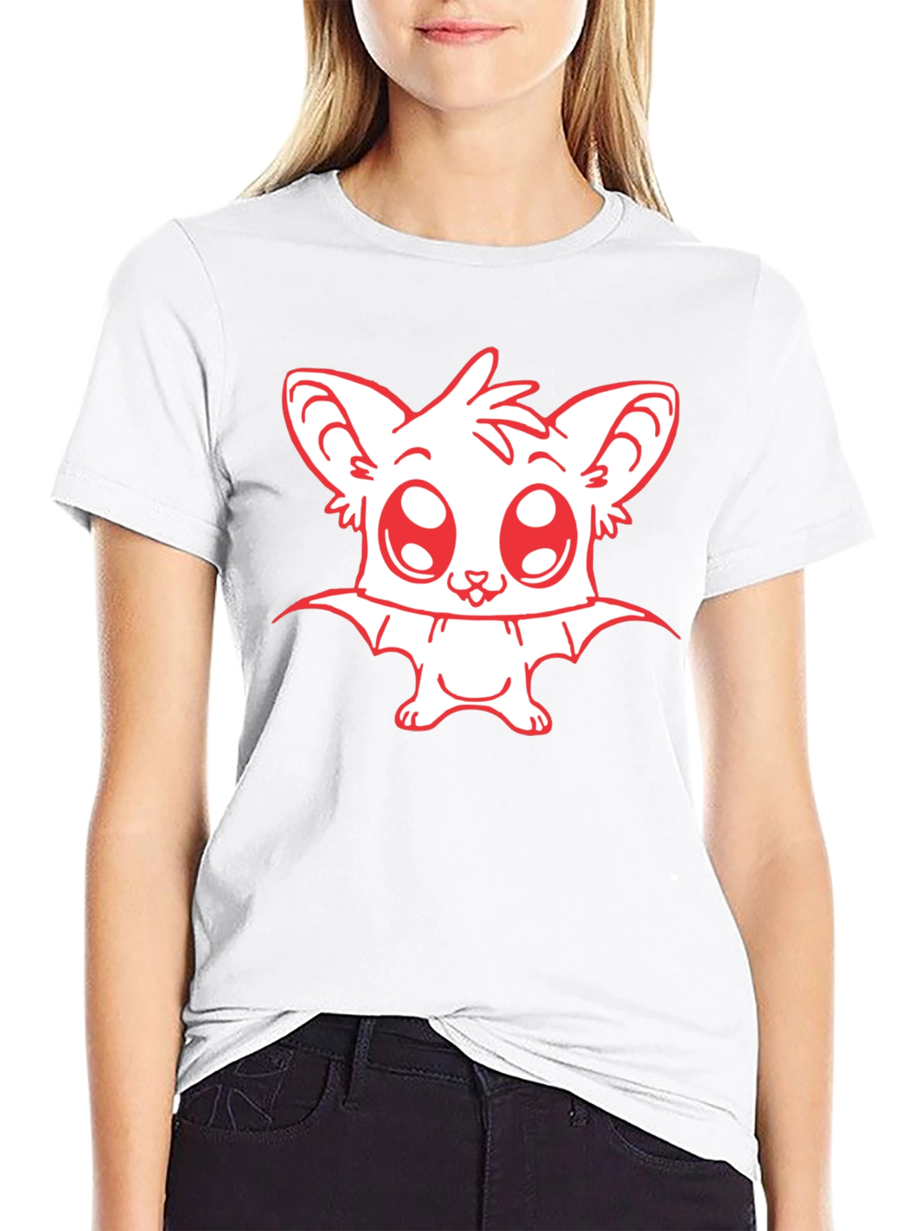 Cute Bat Graphic Tee - Black Unisex T-Shirt