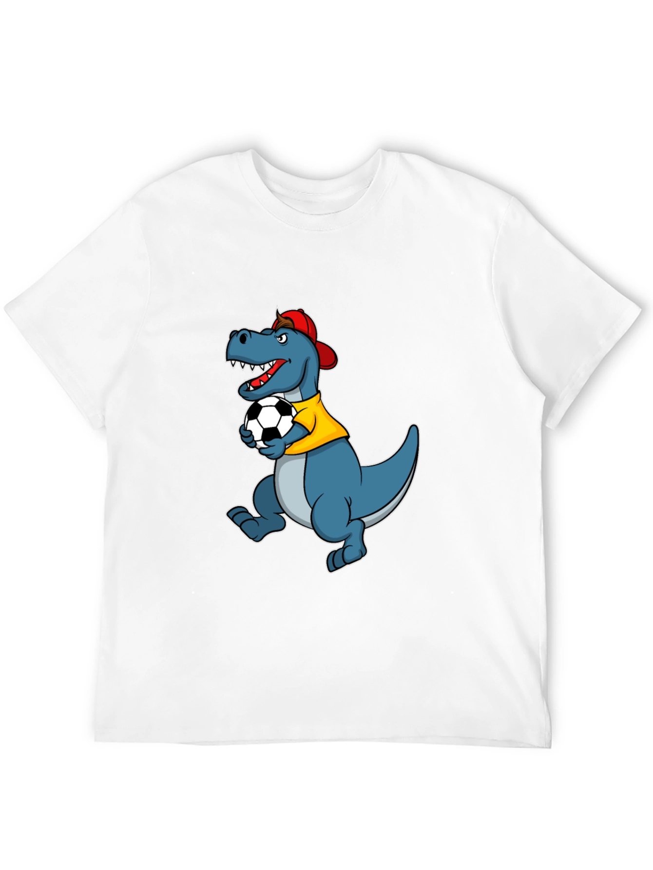 Dino Soccer T-Shirt - Black Cotton Tee