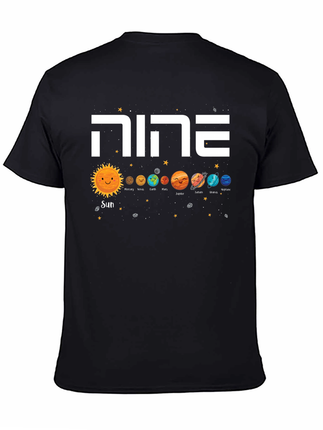 Nine Planets Graphic T-Shirt - Astronomy Space Tee