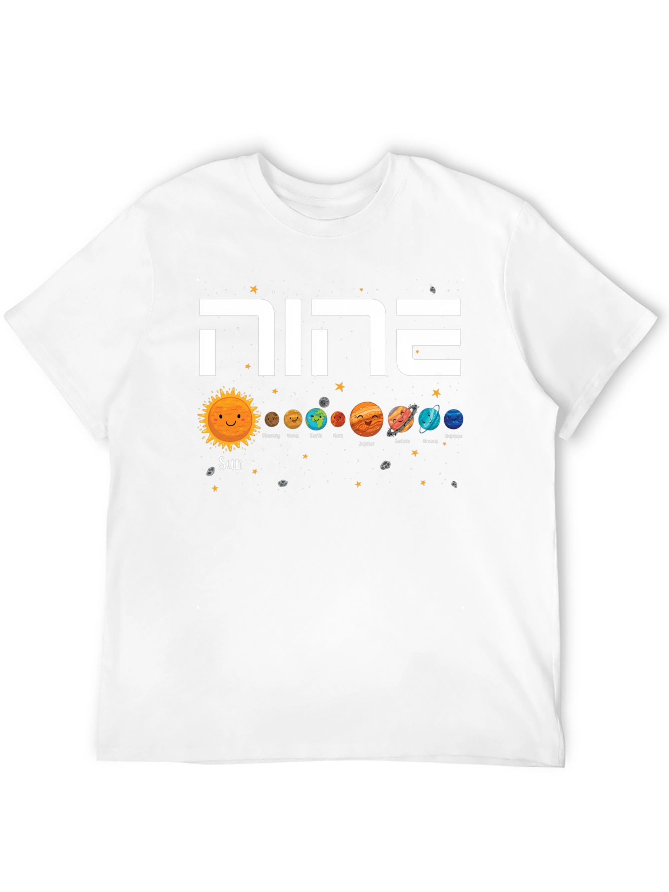 Nine Planets Graphic T-Shirt - Astronomy Space Tee
