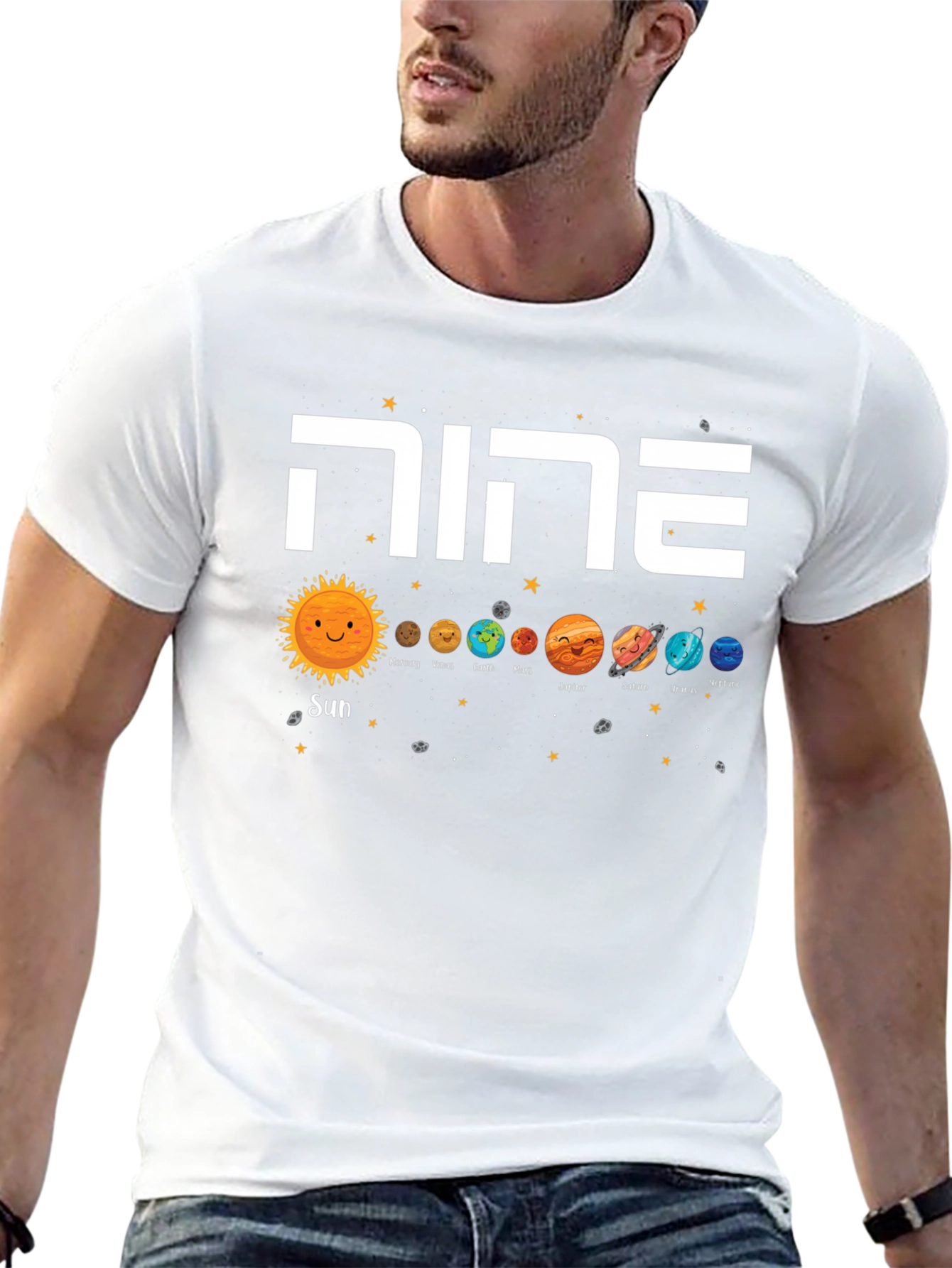Nine Planets Graphic T-Shirt - Astronomy Space Tee