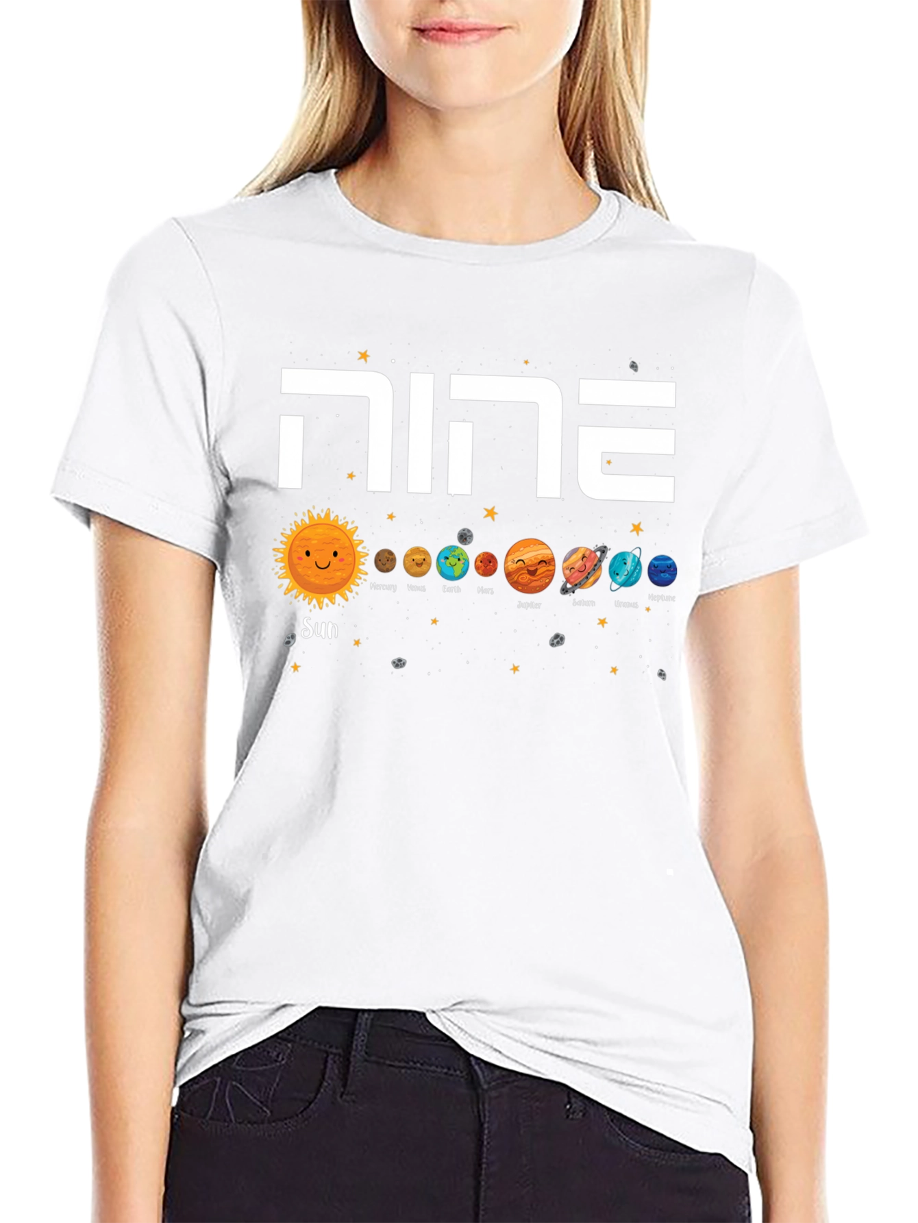Nine Planets Graphic T-Shirt - Astronomy Space Tee