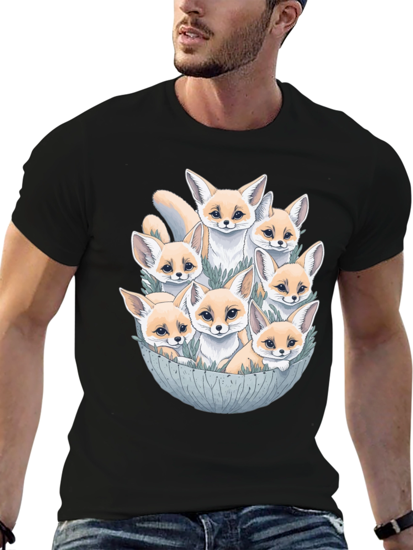 Fennec Fox Family T-Shirt - Cute Desert Fox Design
