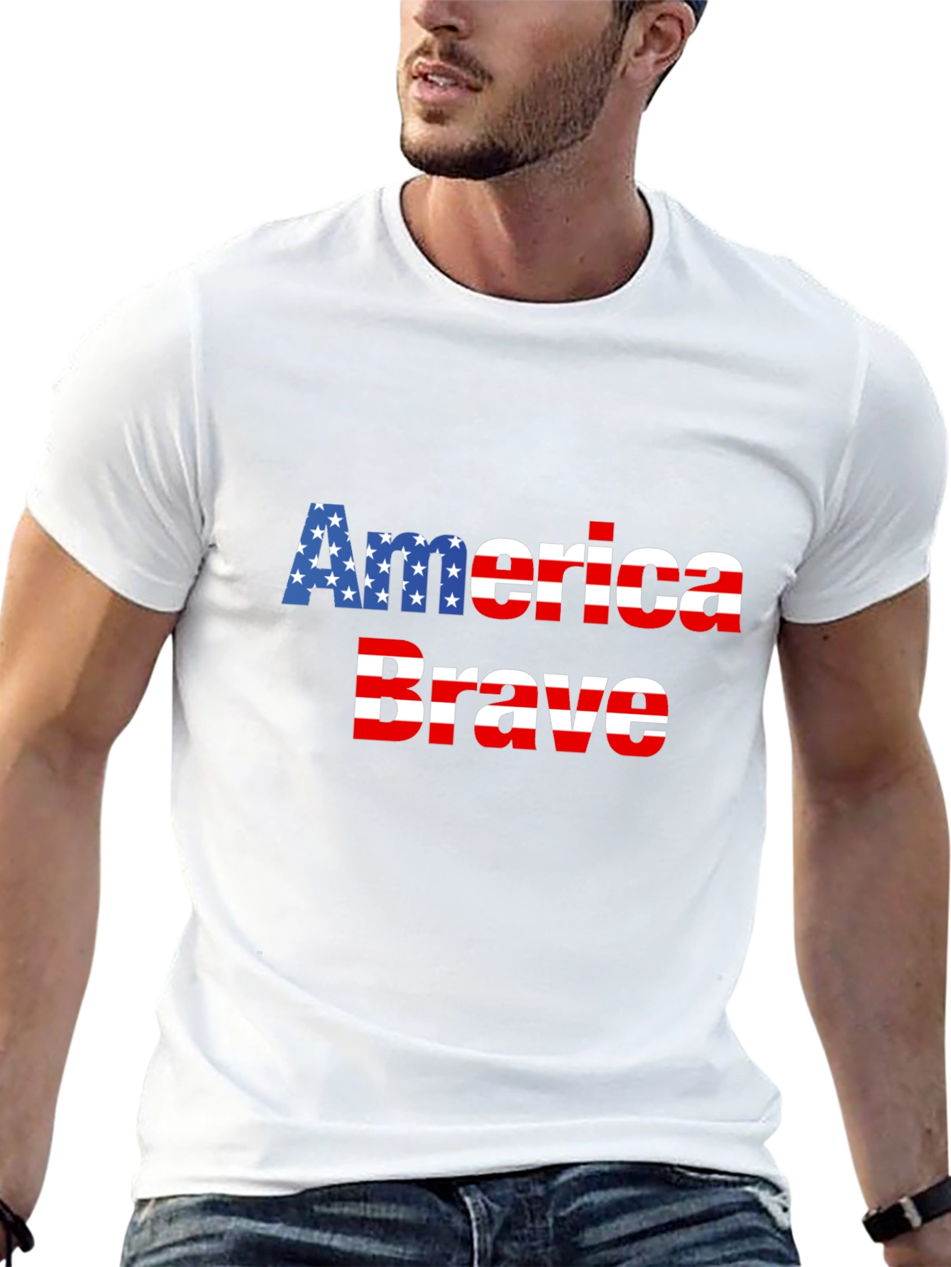 America Brave Patriotic Graphic Tee