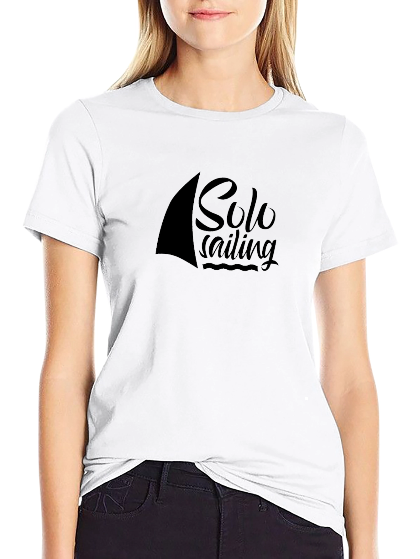 Solo Sailing Black Graphic Tee