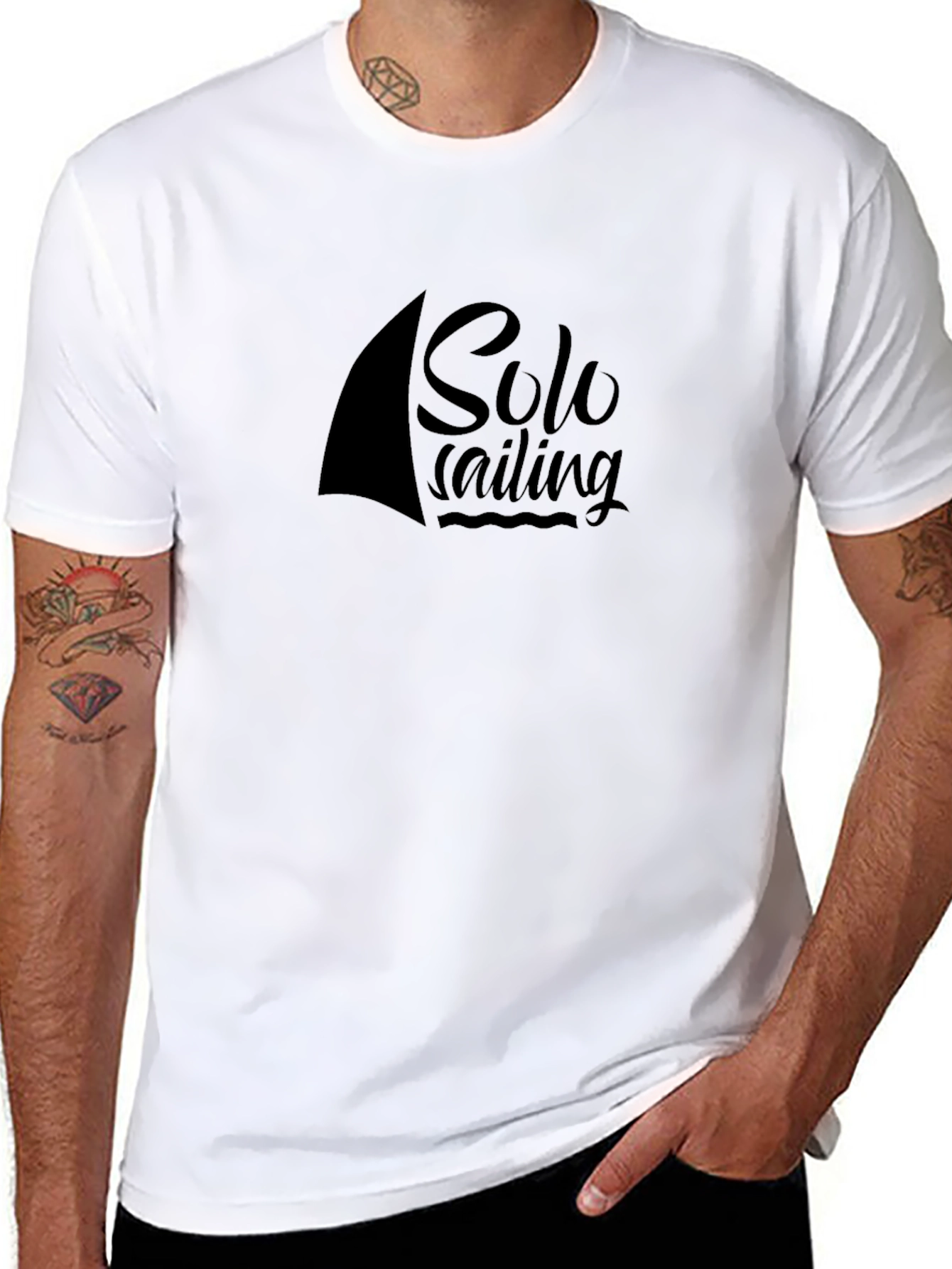 Solo Sailing Black Graphic Tee