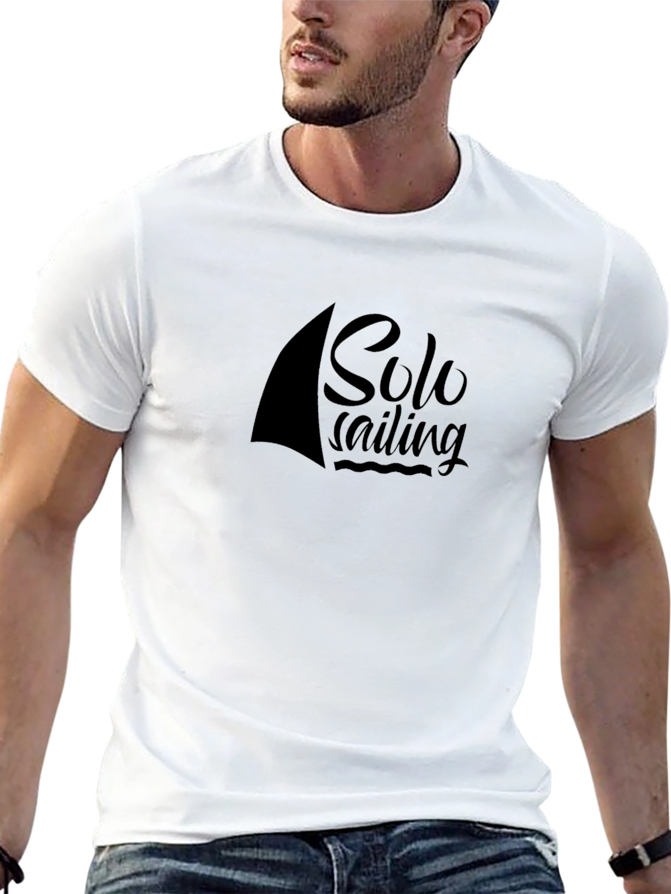 Solo Sailing Black Graphic Tee