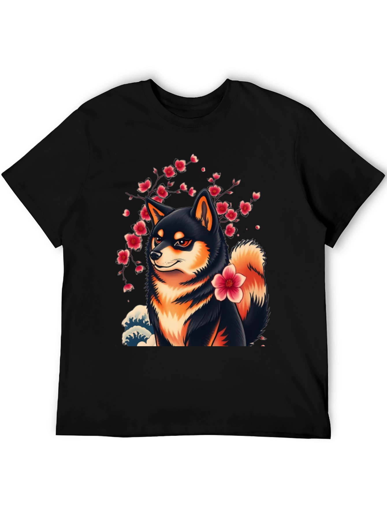 Shiba Inu Cherry Blossom T-Shirt