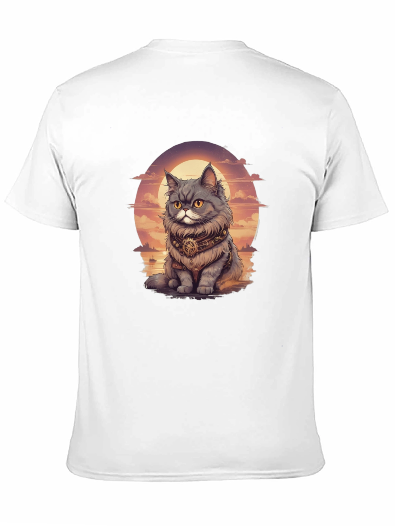 Steampunk Cat T-Shirt - Unique Graphic Tee