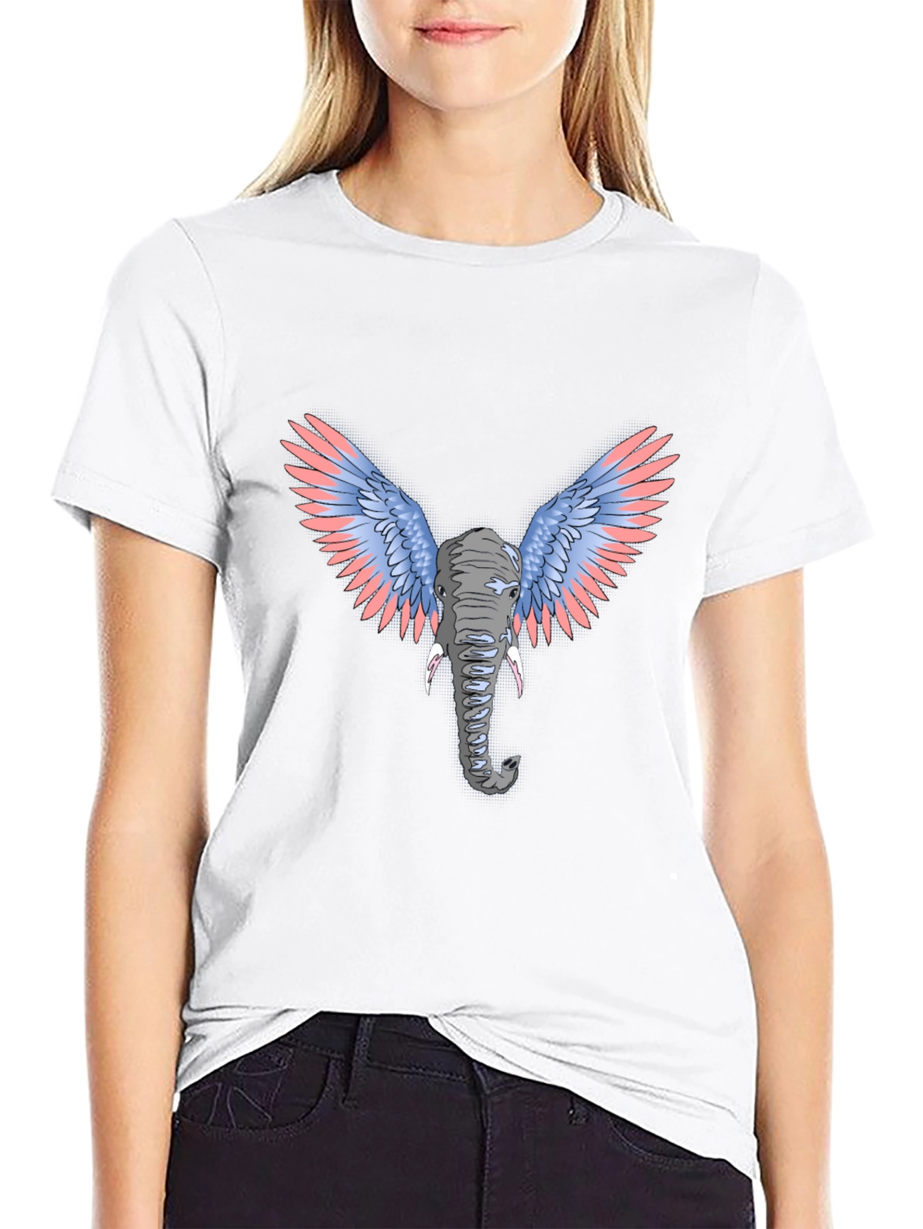Elephant With Wings Graphic Tee - Unique Design