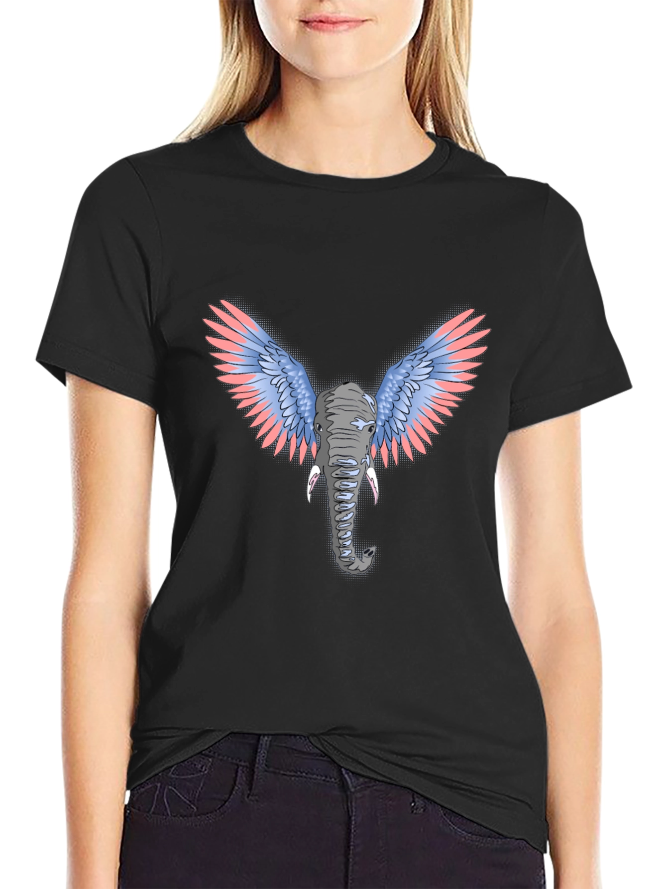 Elephant With Wings Graphic Tee - Unique Design