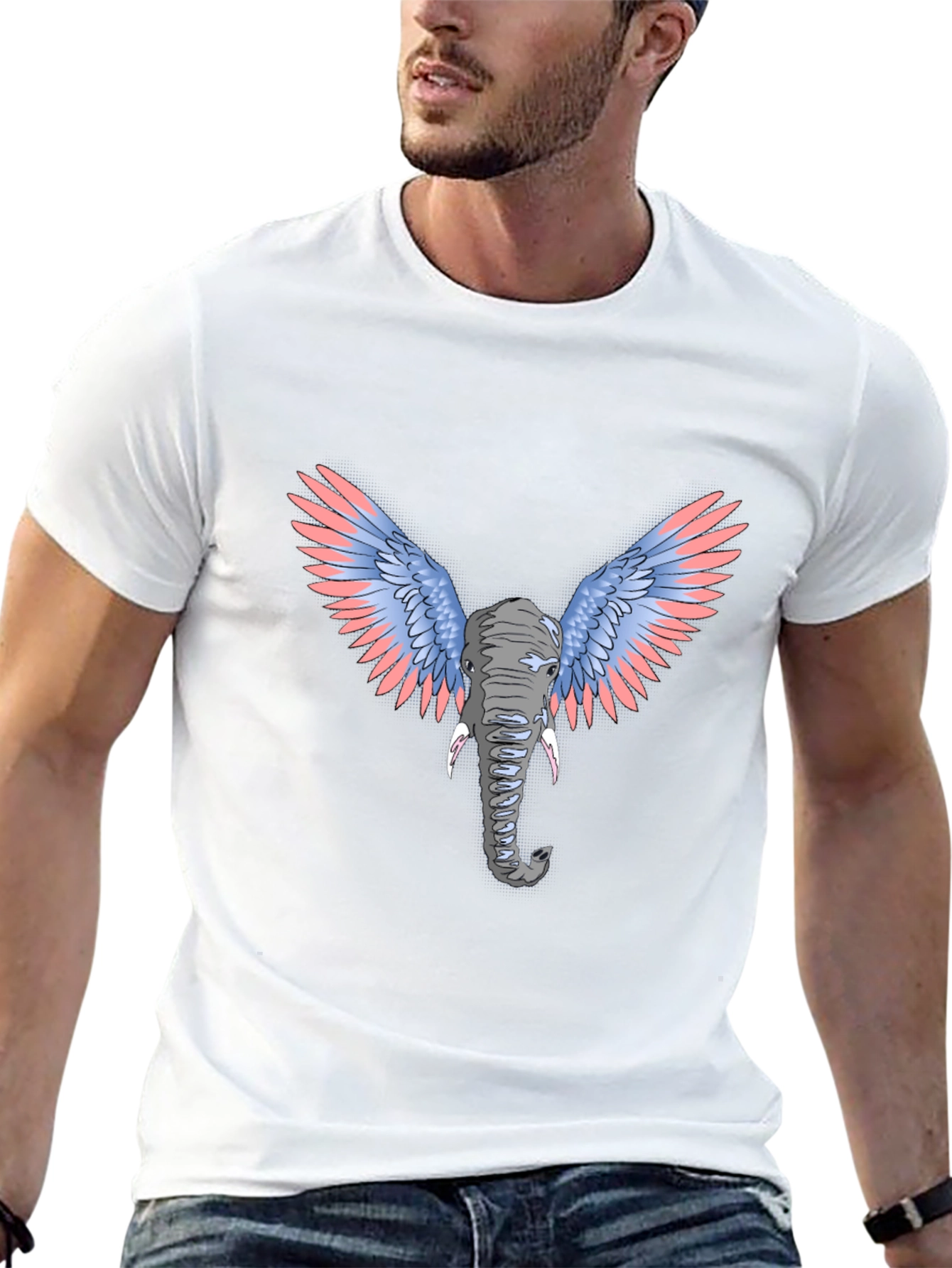 Elephant With Wings Graphic Tee - Unique Design