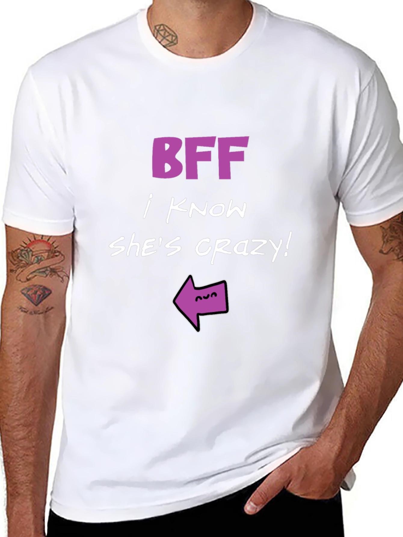 BFF Crazy Friend Graphic Tee - Humor T-Shirt