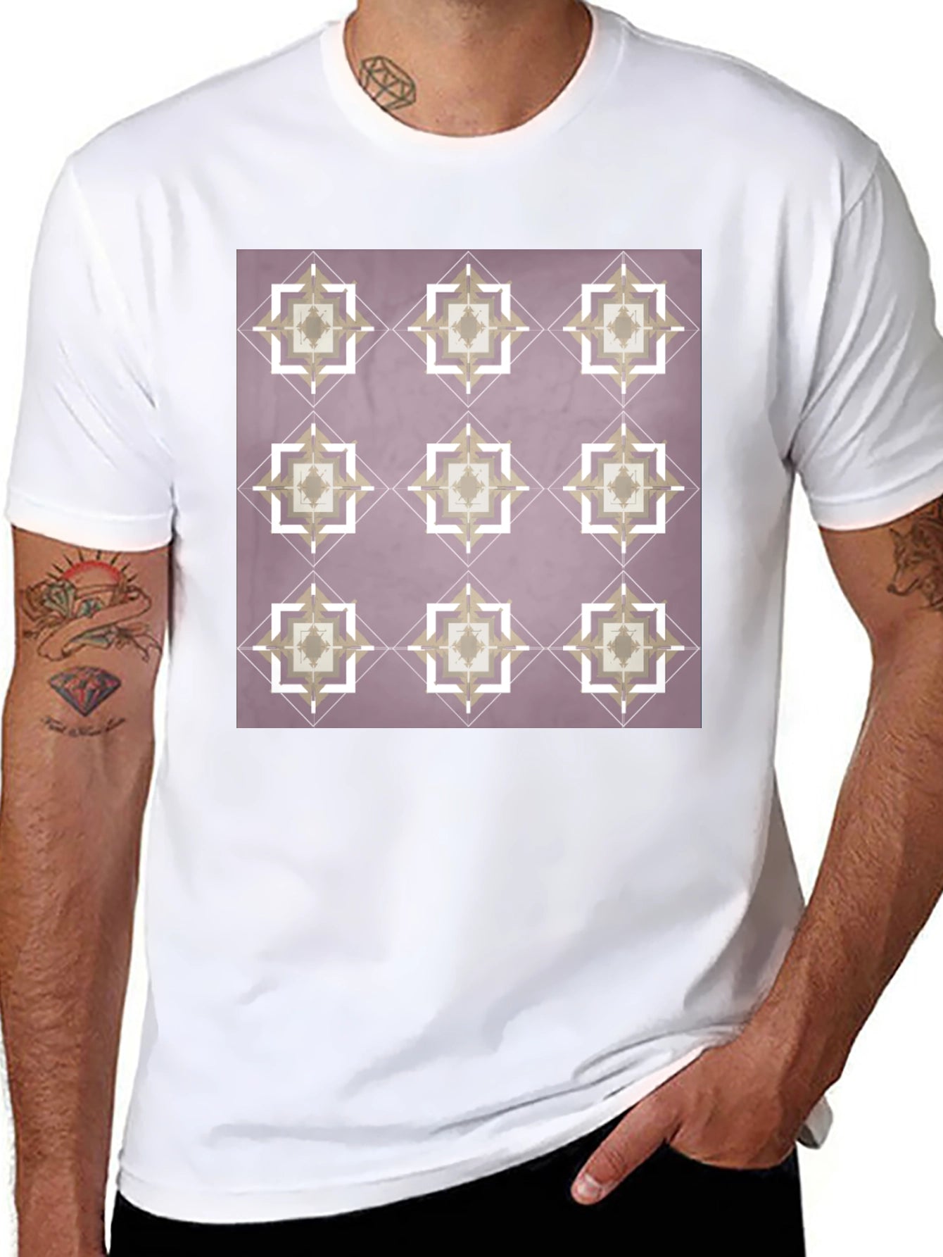 Geometric Pattern T-Shirt - Modern Style