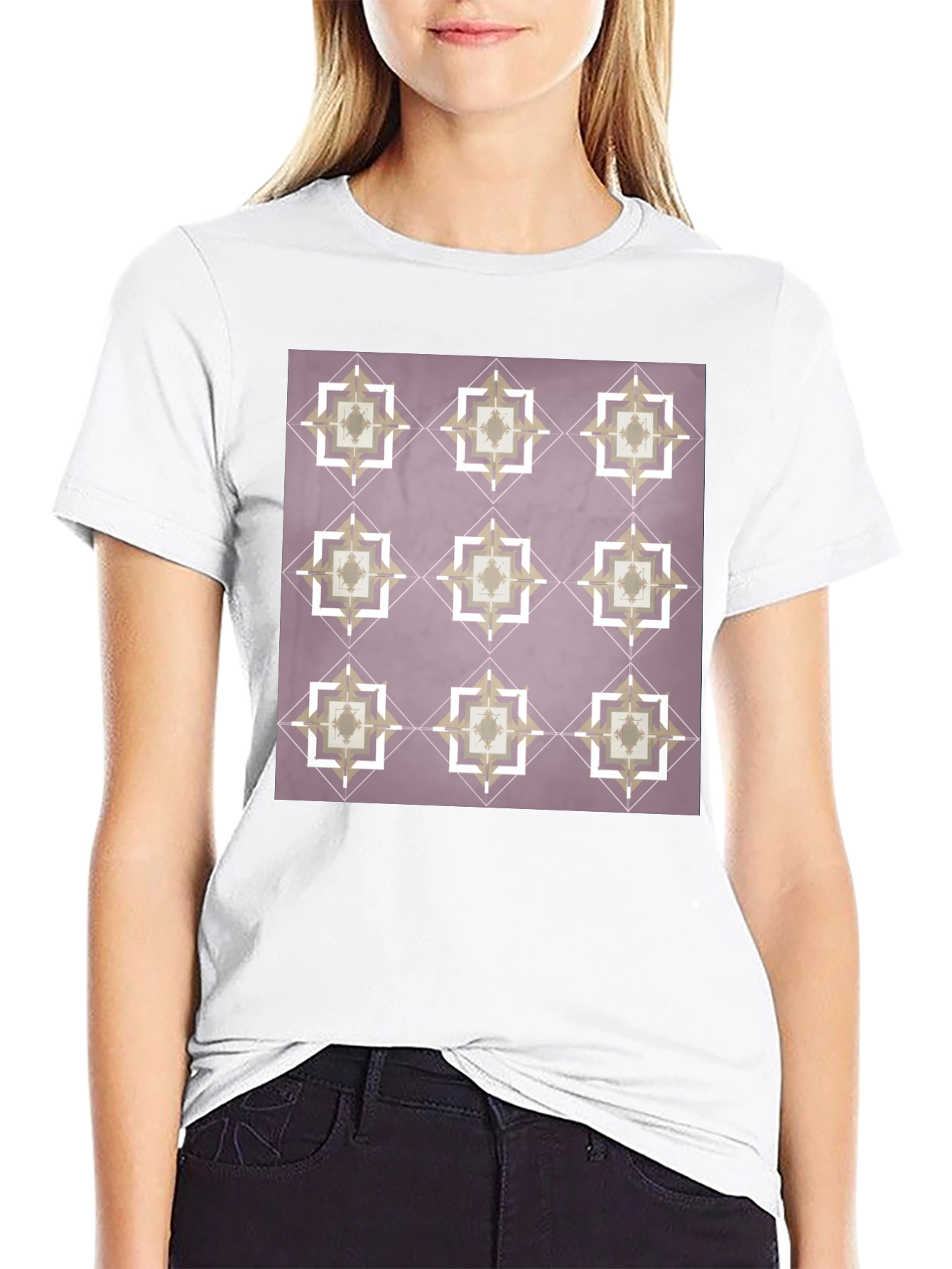 Geometric Pattern T-Shirt - Modern Style